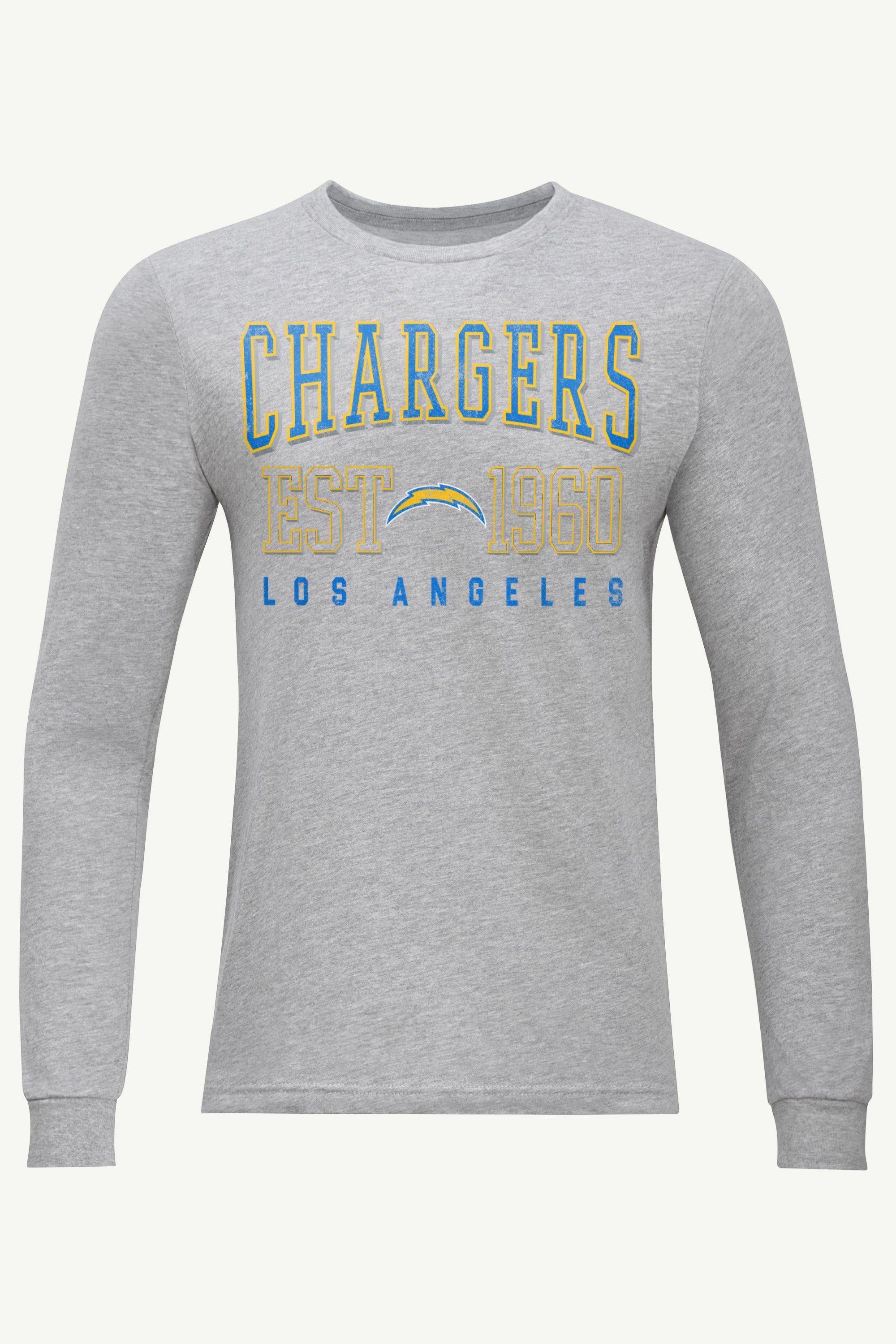 MENS LOS ANGELES CHARGERS RETRO LONG SLEEVE T SHIRT View 1 | Los Angeles Chargers