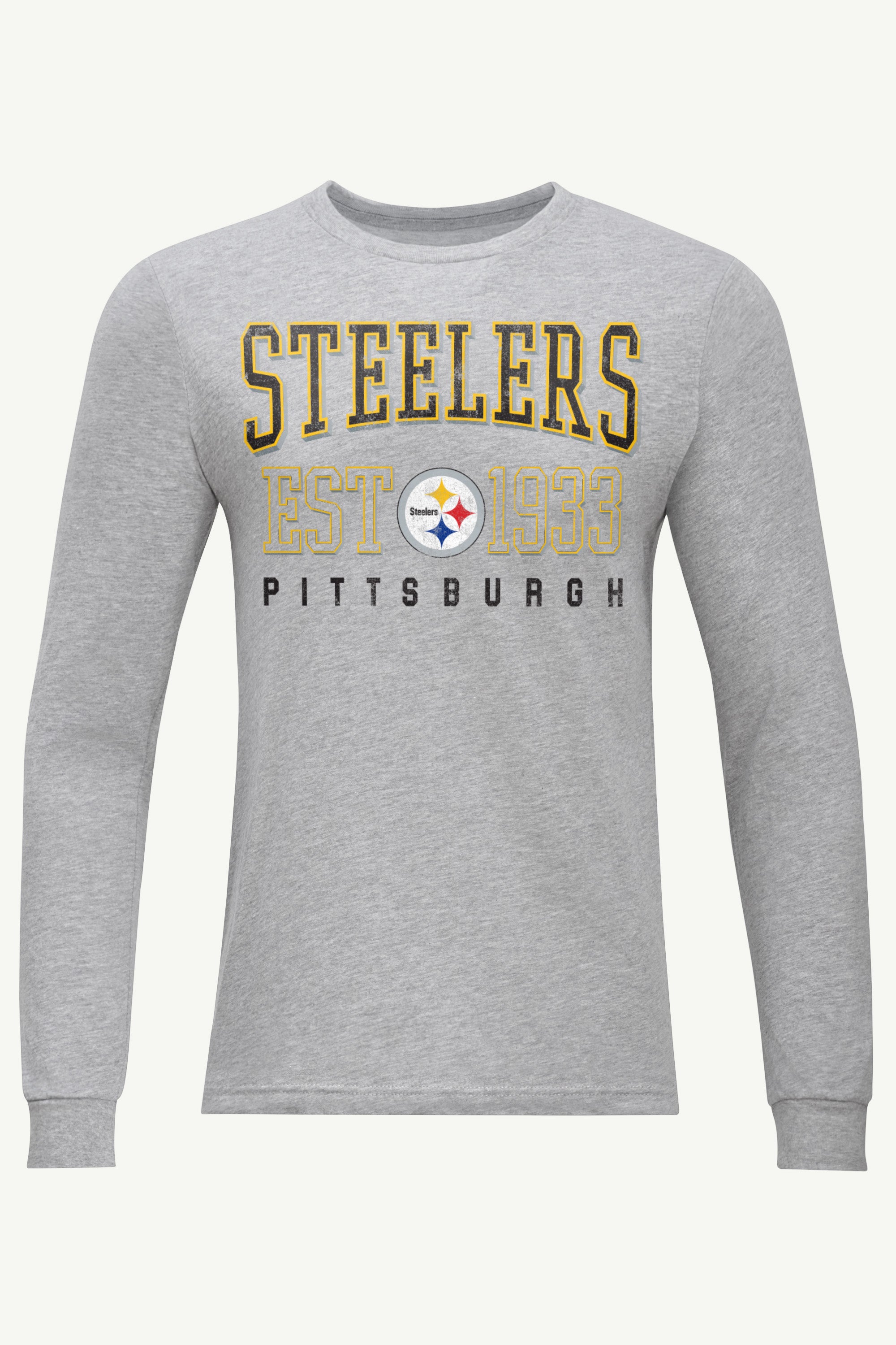 MENS PITTSBURGH STEELERS RETRO LONG SLEEVE T SHIRT View 1