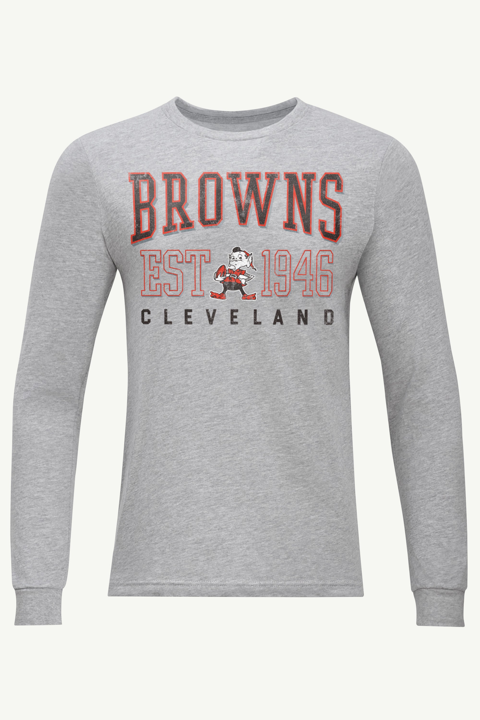 MENS CLEVELAND BROWNS RETRO LONG SLEEVE T SHIRT View 1 | Cleveland Browns