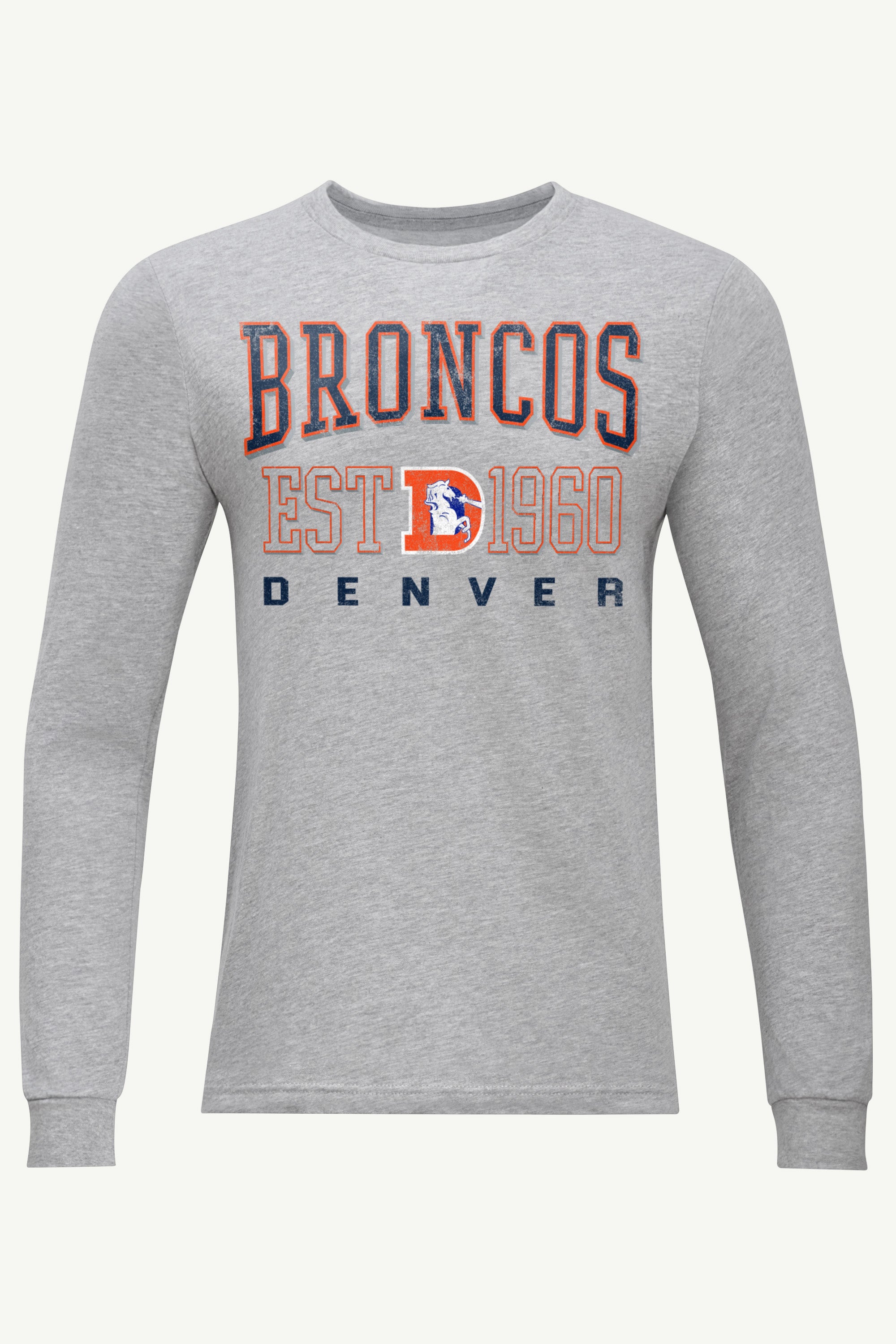 MENS DENVER BRONCOS RETRO LONG SLEEVE T SHIRT View 1 | Denver Broncos
