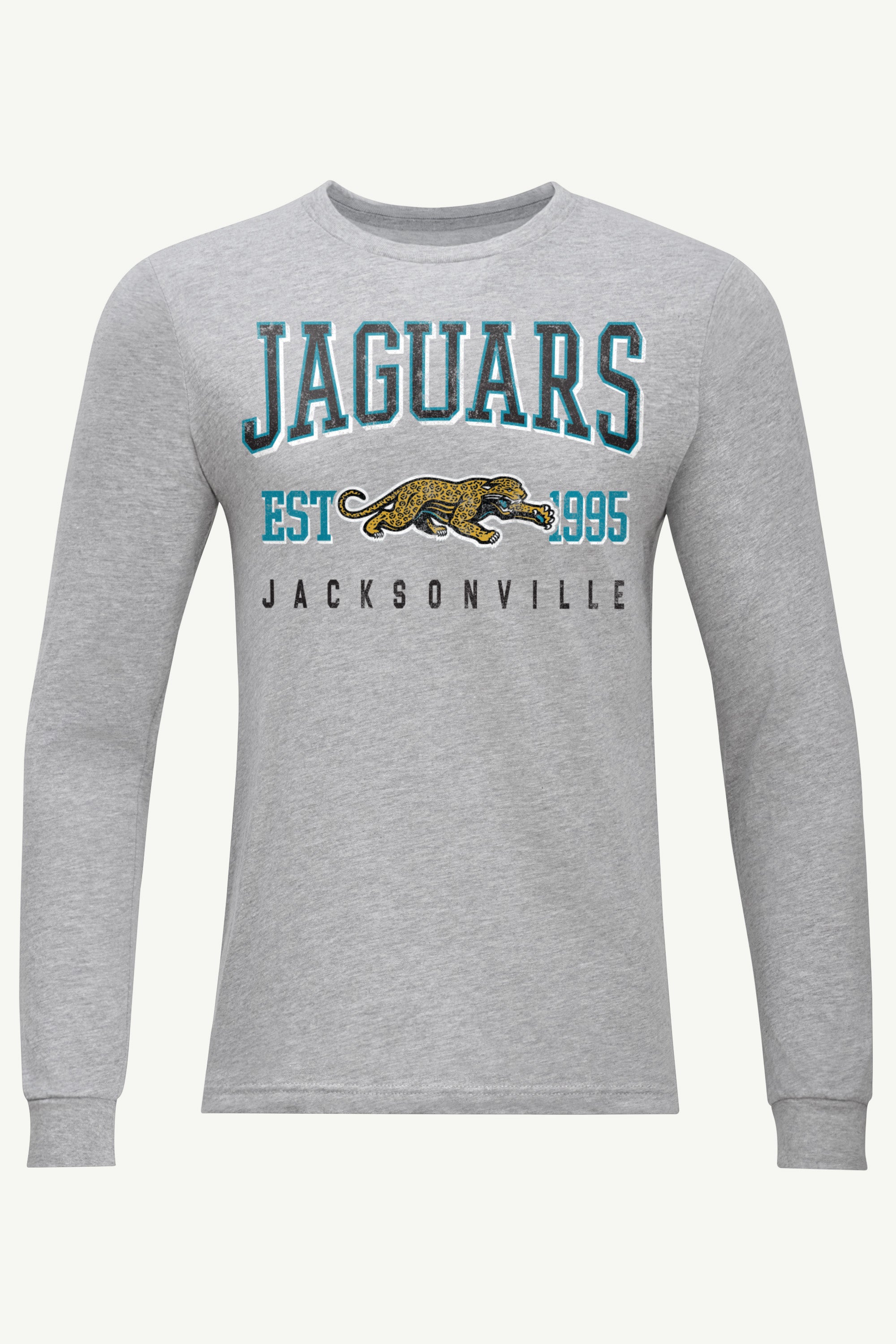 MENS JACKSONVILLE JAGUARS RETRO TEAM LOGO LONG SLEEVE T SHIRT View 1 | Men's T-Shirts