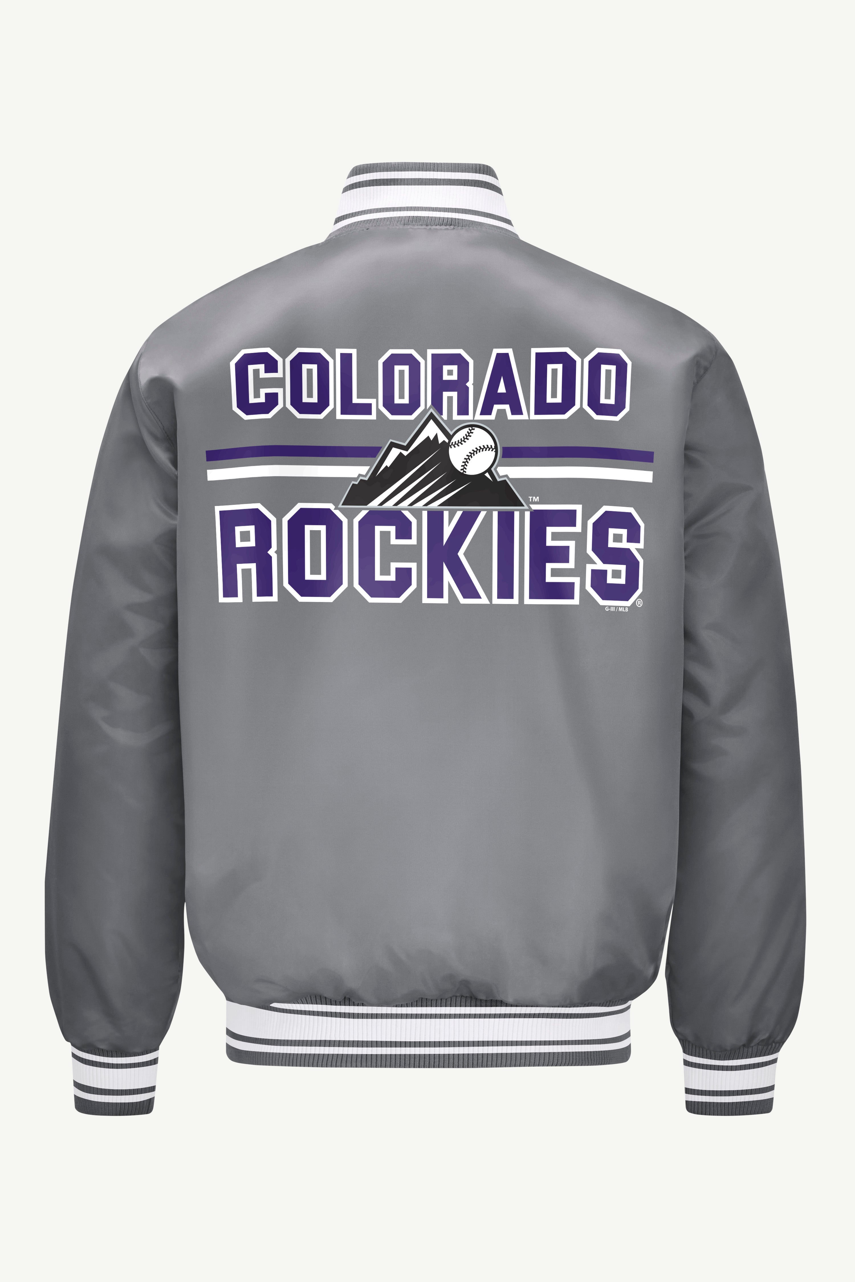 MENS COLORADO ROCKIES SATIN VARISTY JACKET View 2