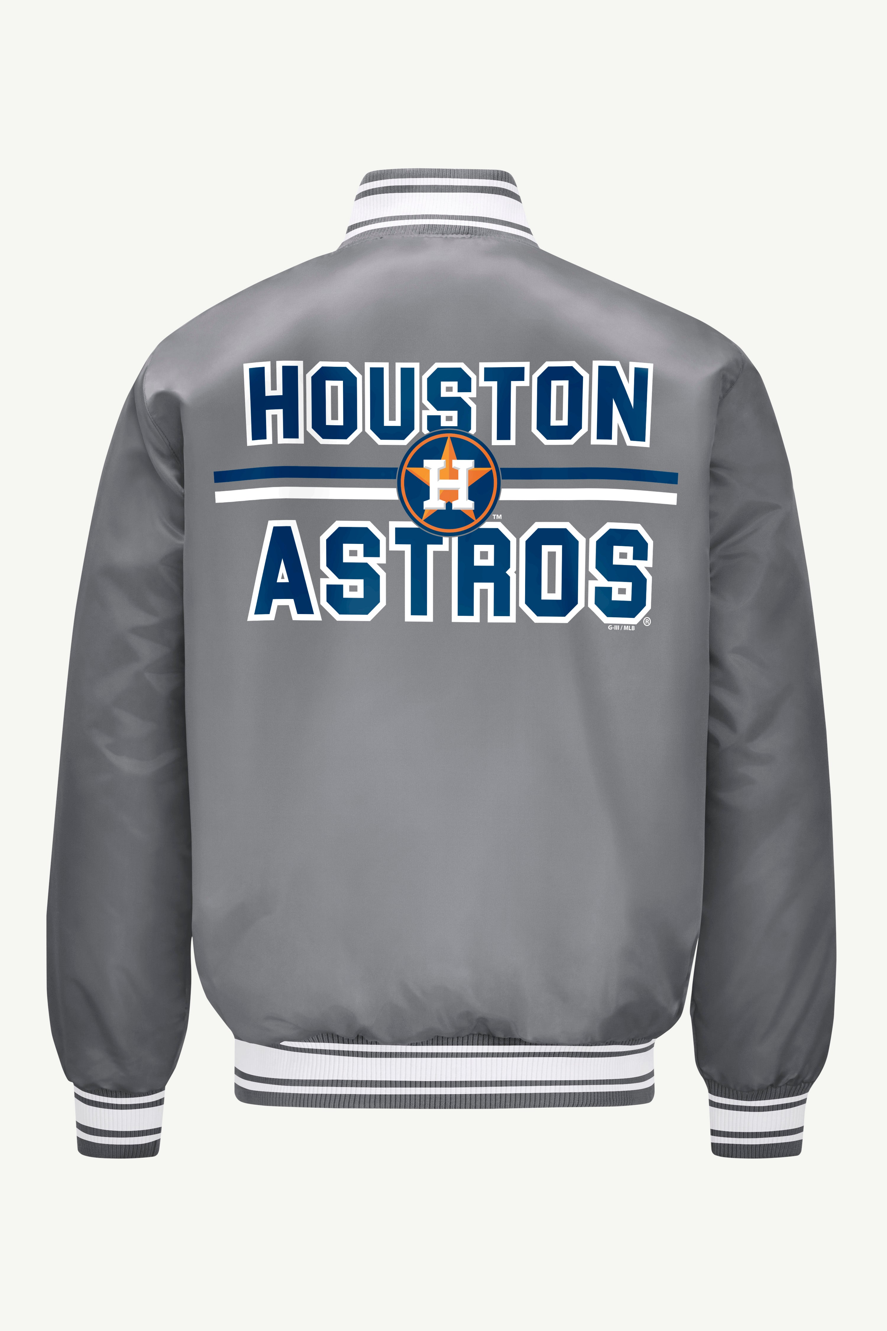 MENS HOUSTON ASTROS SATIN VARISTY JACKET View 2 | Houston Astros