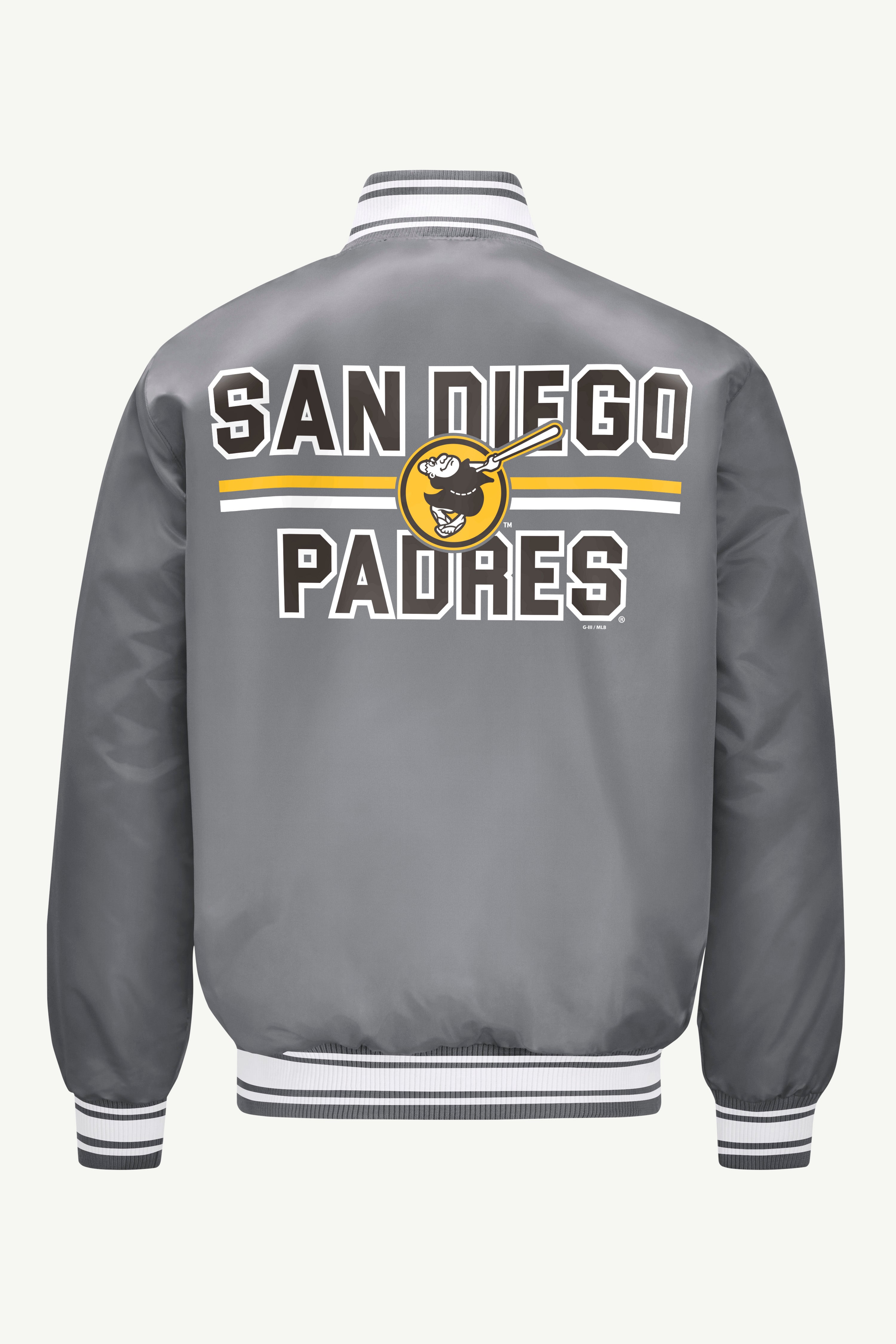 MENS SAN DIEGO PADRES SATIN VARISTY JACKET View 2 | Men's Jackets MENS SAN DIEGO PADRES SATIN VARISTY JACKET View 2 | Men's Jackets