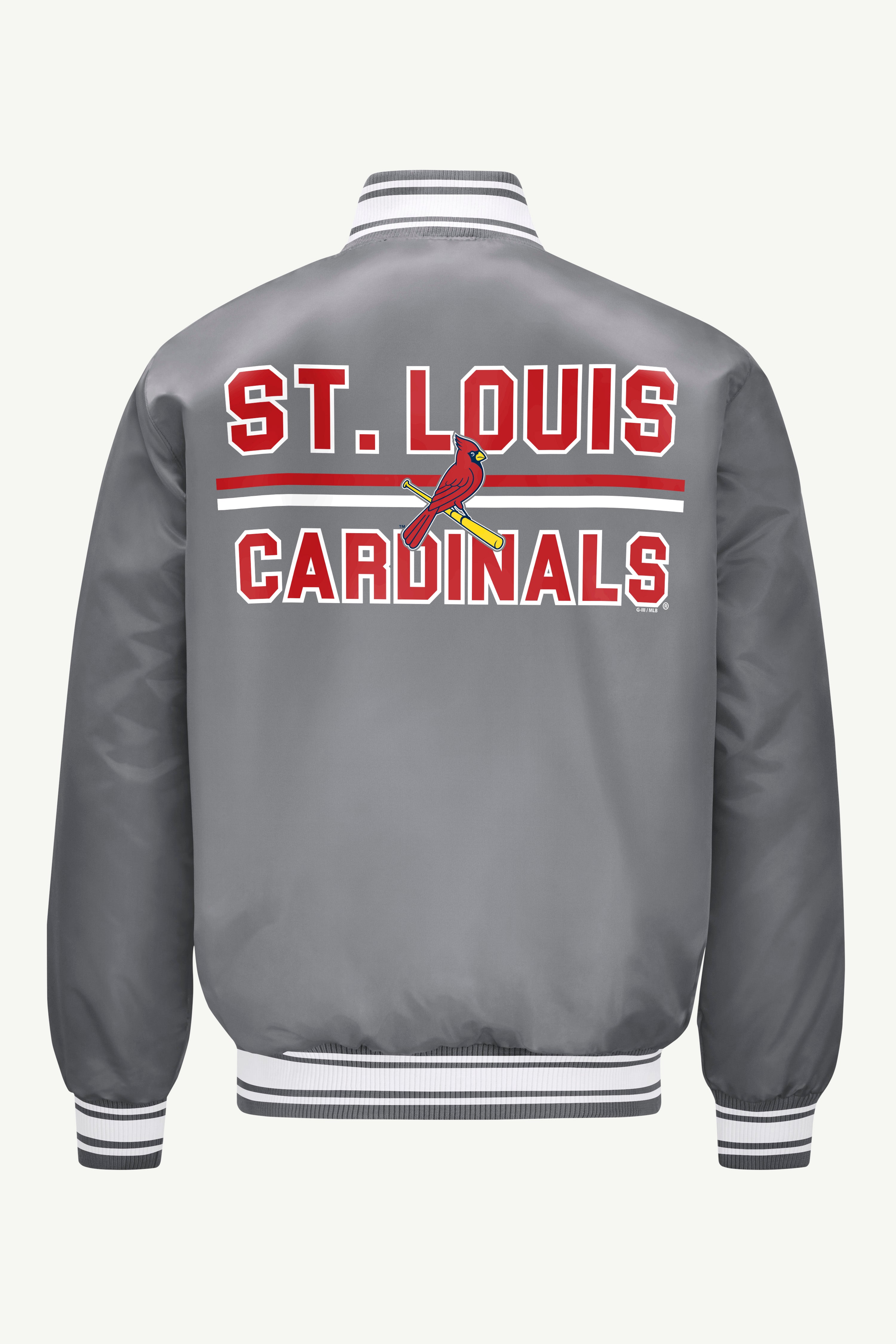 MENS ST LOUIS CARDINALS SATIN VARISTY JACKET View 2 | MLB MENS ST LOUIS CARDINALS SATIN VARISTY JACKET View 2 | MLB
