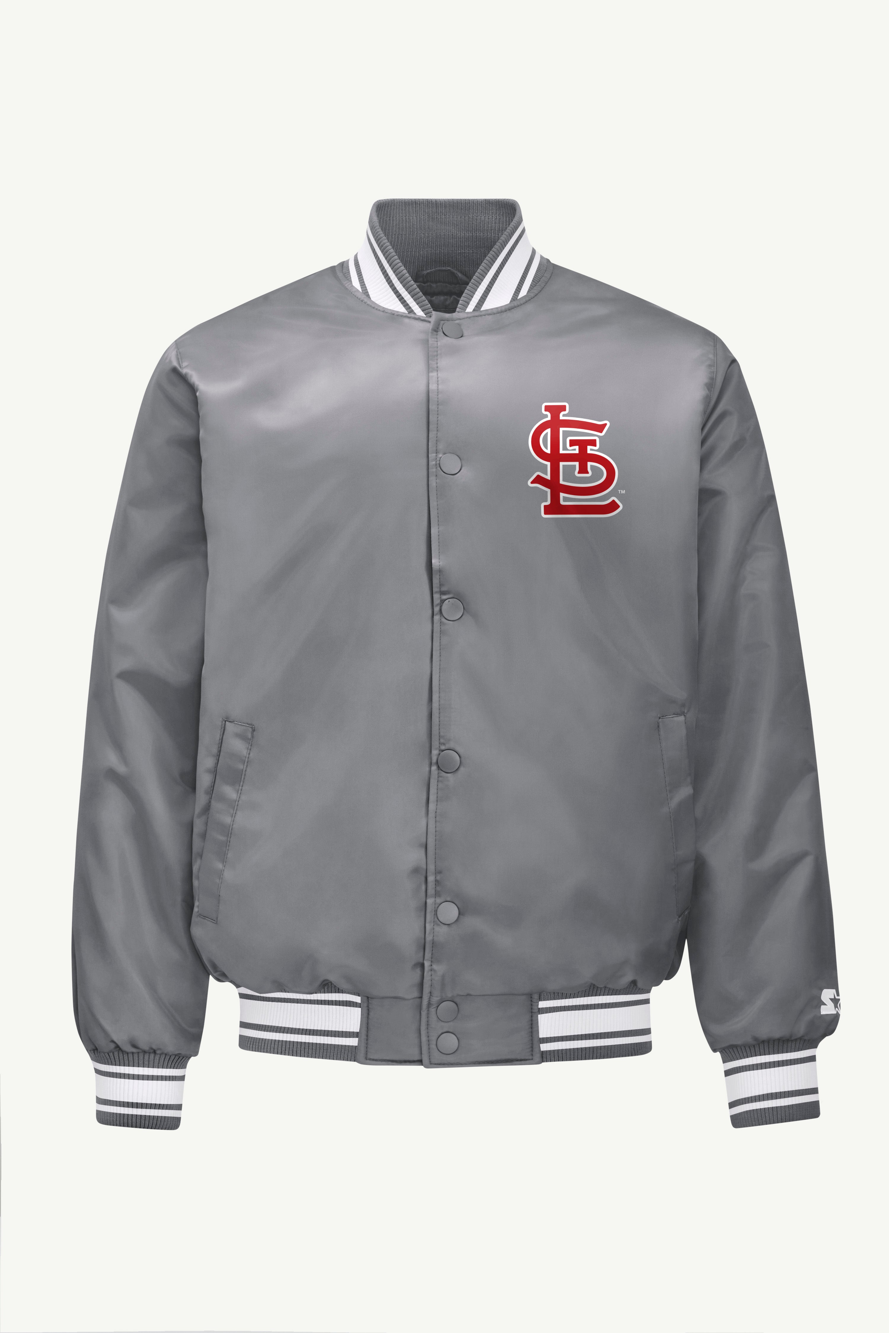 MENS ST LOUIS CARDINALS SATIN VARISTY JACKET View 1 | MLB MENS ST LOUIS CARDINALS SATIN VARISTY JACKET View 1 | MLB