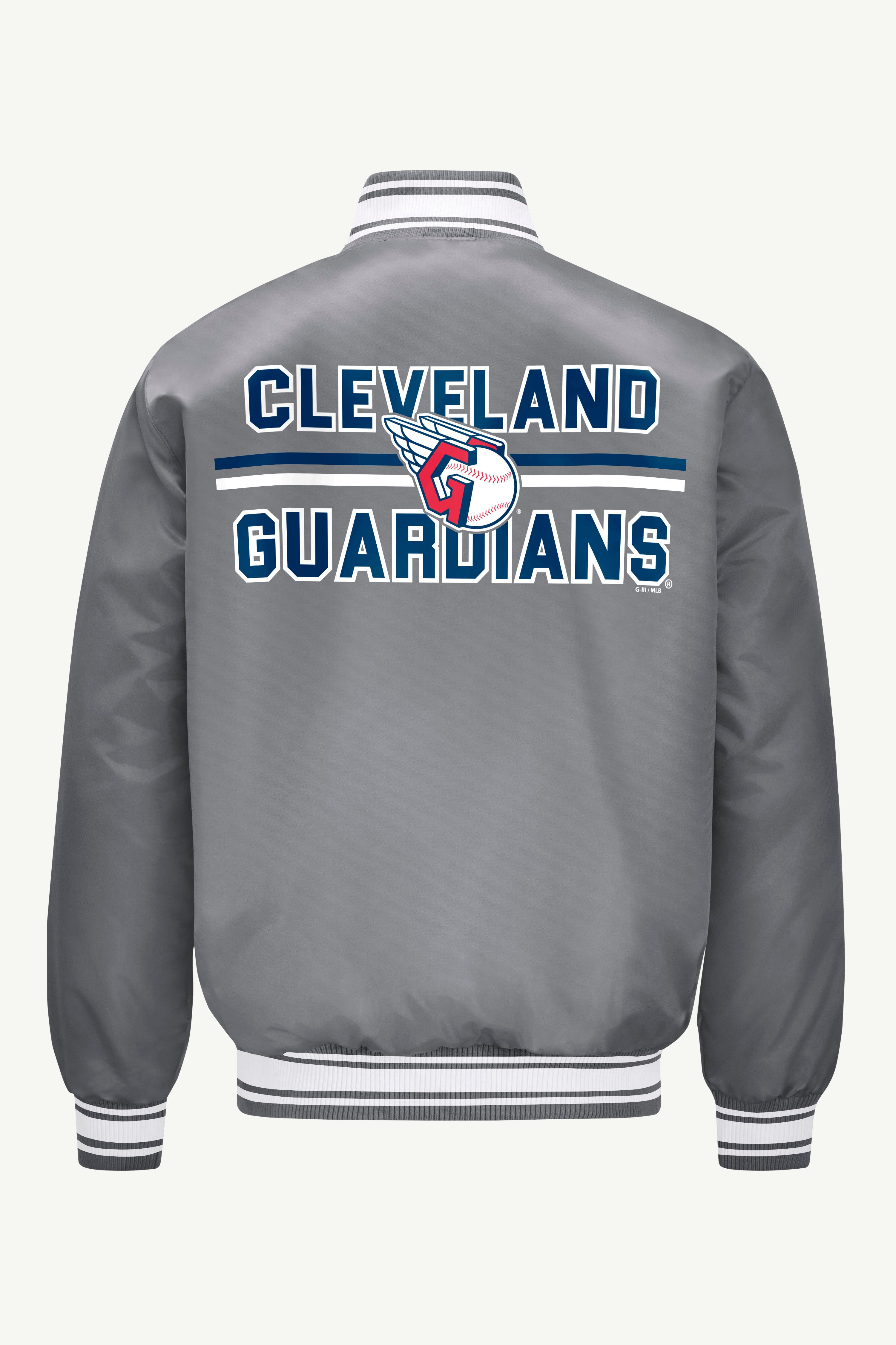 MENS CLEVELAND GUARDIANS SATIN VARISTY JACKET View 2
