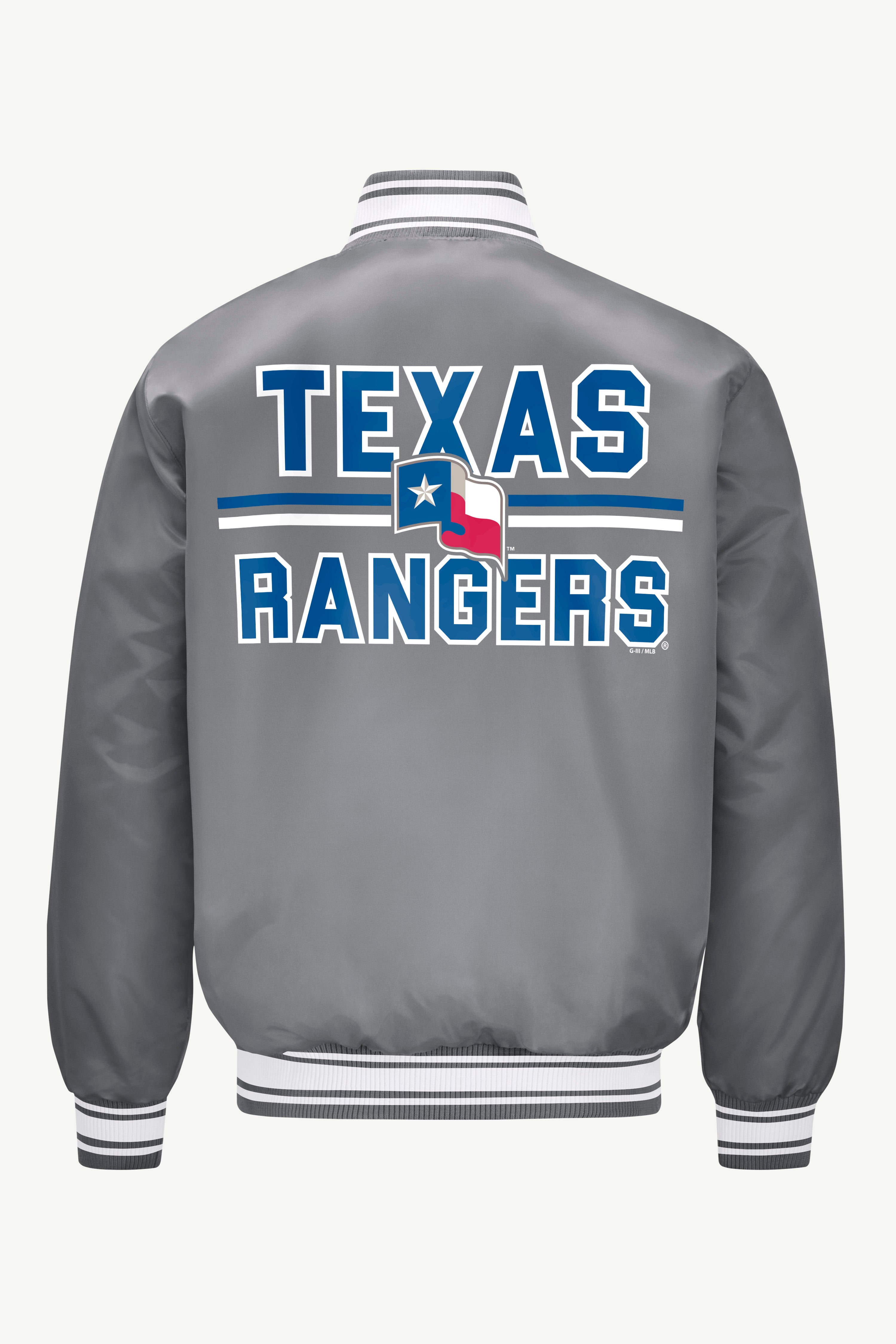 MENS TEXAS RANGERS SATIN VARISTY JACKET View 2