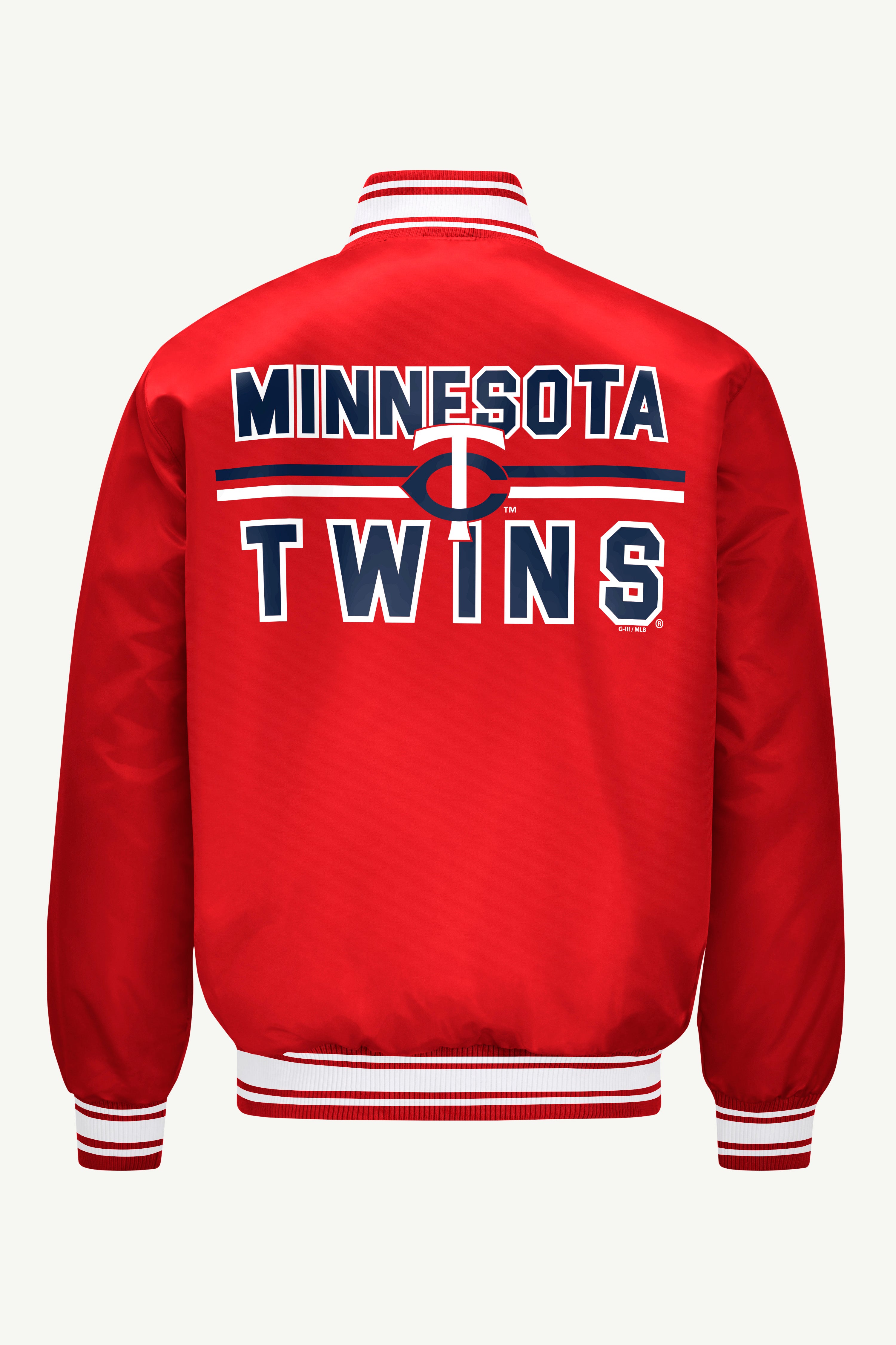 MENS MINNESOTA TWINS SATIN VARISTY JACKET View 2 | MLB