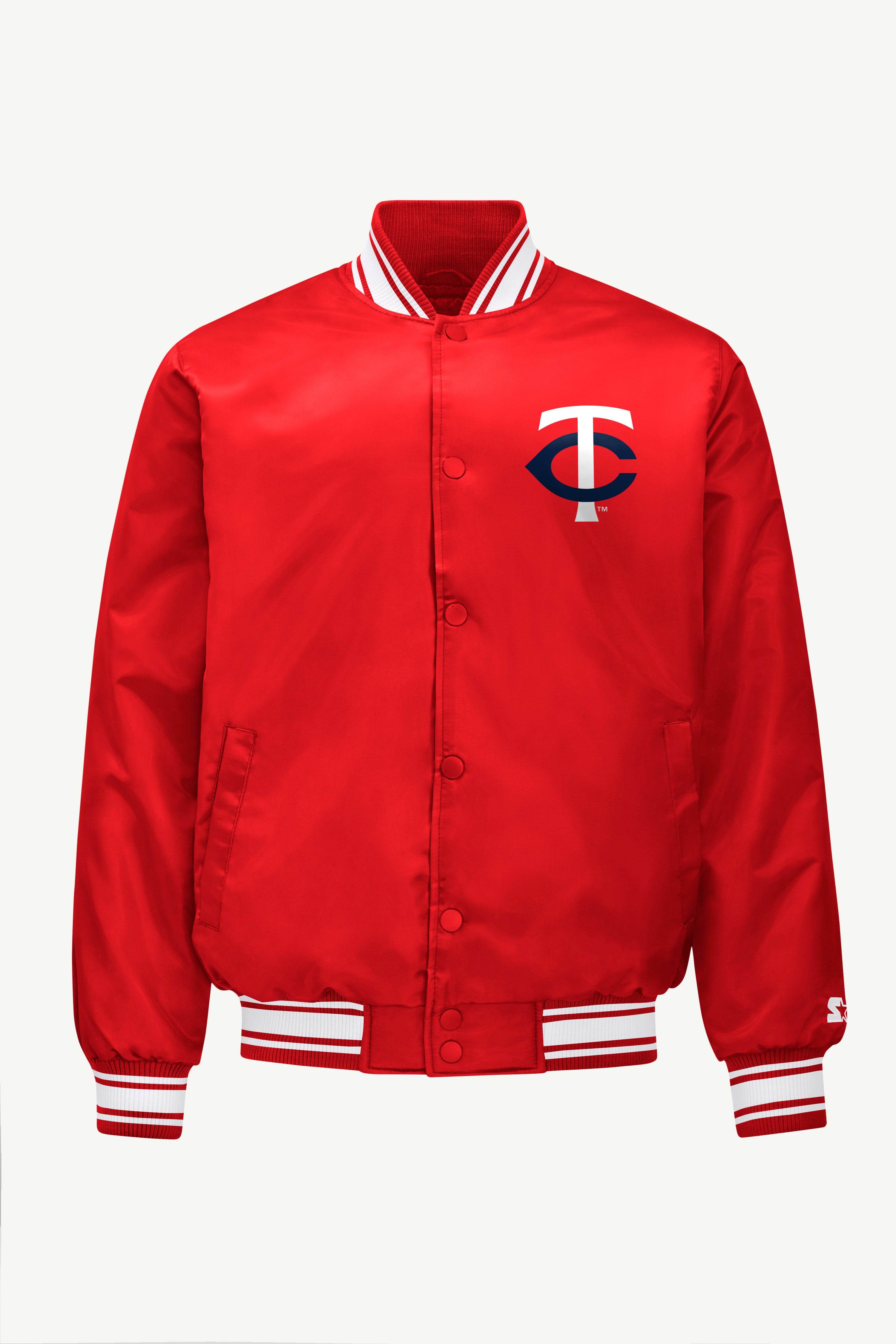MENS MINNESOTA TWINS SATIN VARISTY JACKET View 1 | MLB