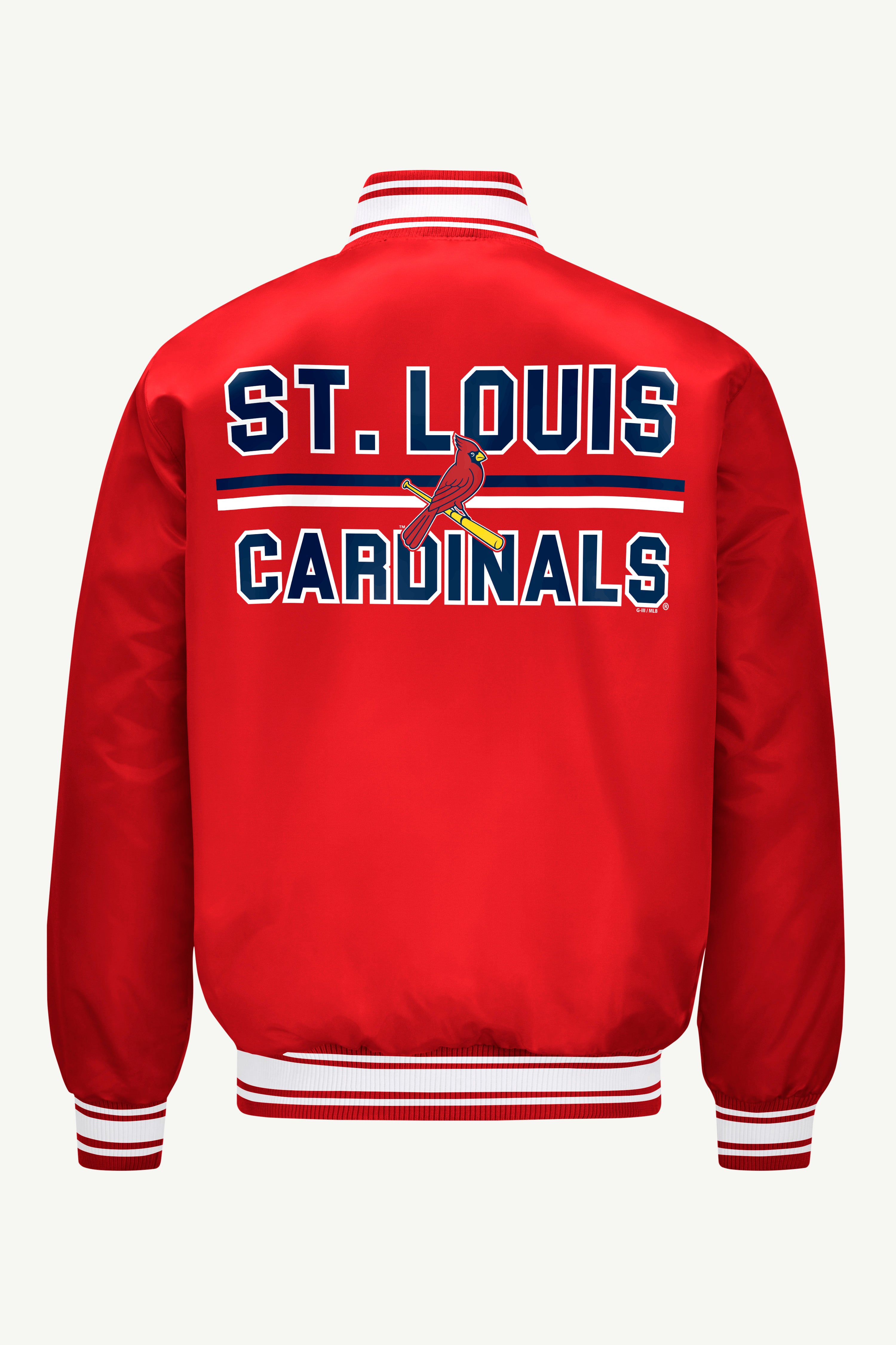 MENS ST LOUIS CARDINALS SATIN VARISTY JACKET View 2 | MLB