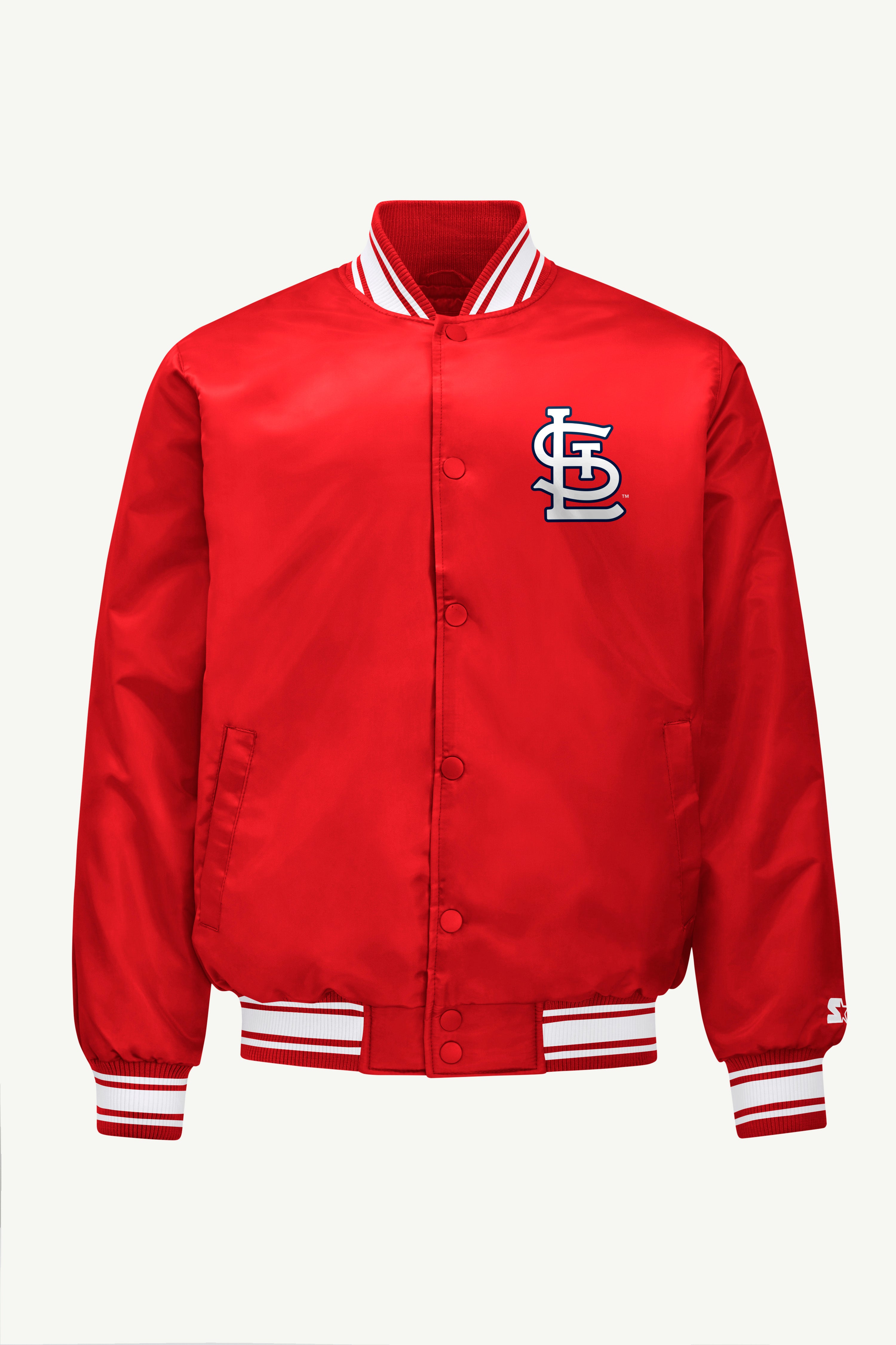 MENS ST LOUIS CARDINALS SATIN VARISTY JACKET View 1 | MLB