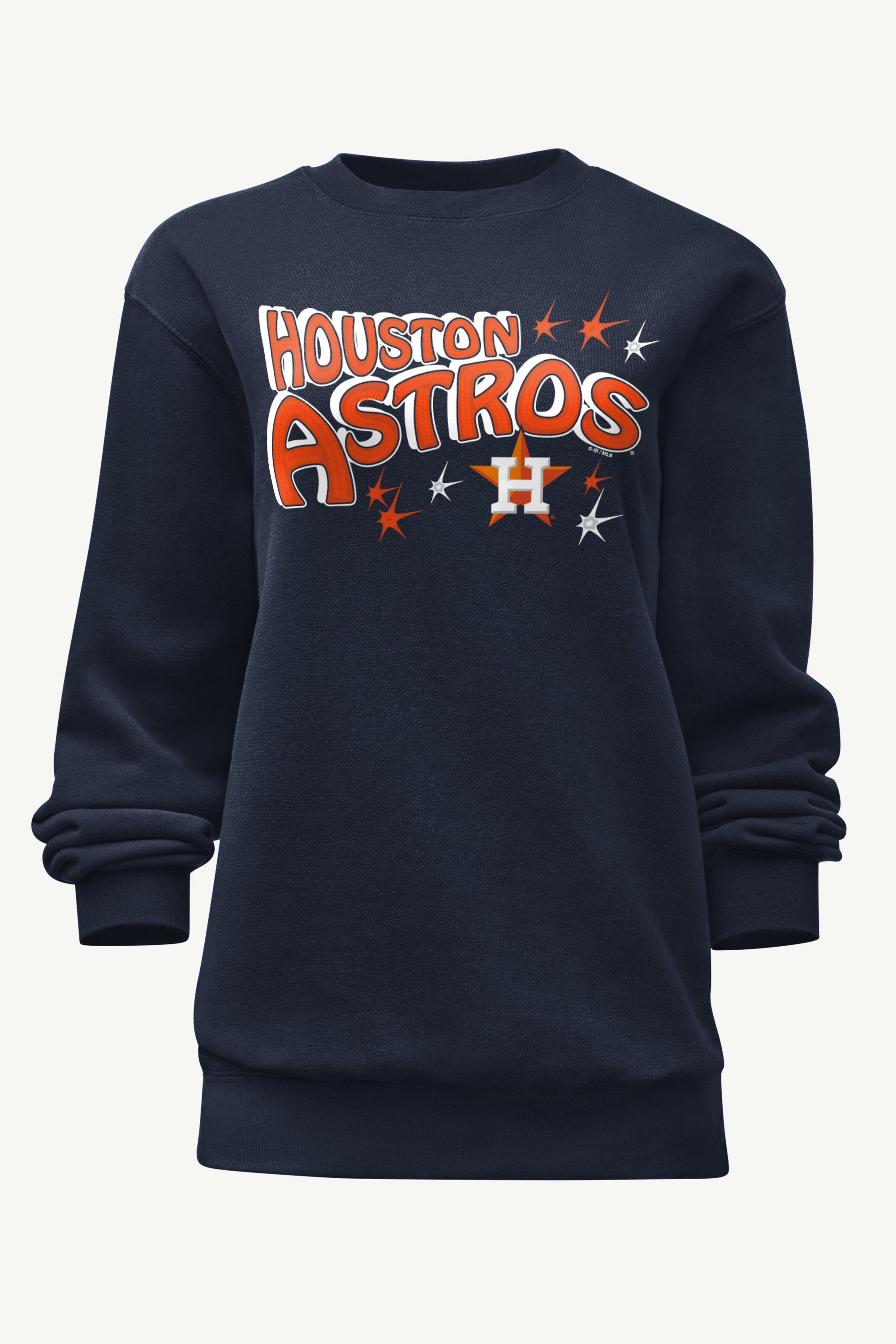 WOMENS HOUSTON ASTROS FIREWORKS SWEATSHIRT View 1 | DTG WOMENS HOUSTON ASTROS FIREWORKS SWEATSHIRT View 1 | DTG