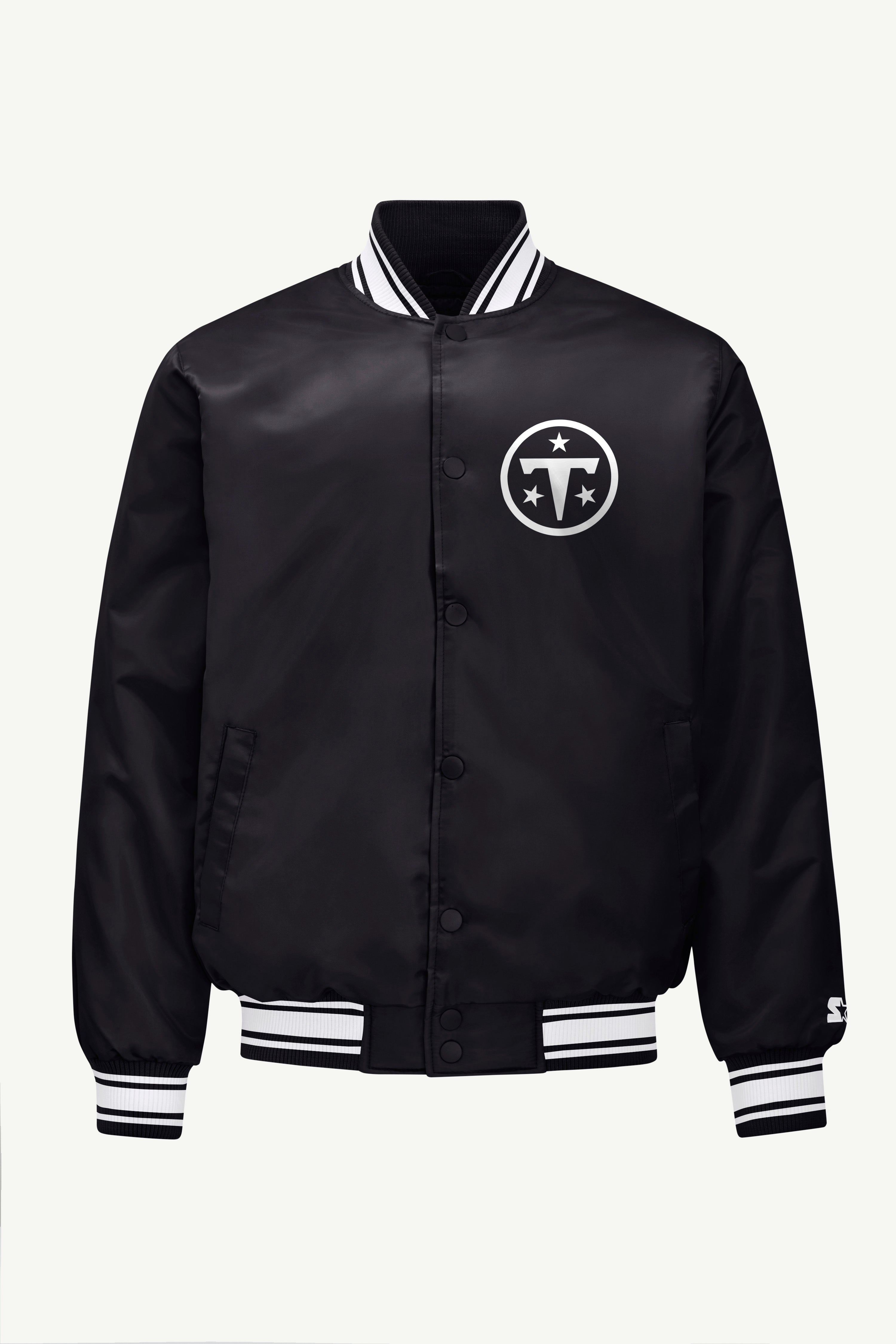 MENS TENNESSEE TITANS MESH LOOK SATIN VARSITY JACKET View 1 | Tennessee Titans