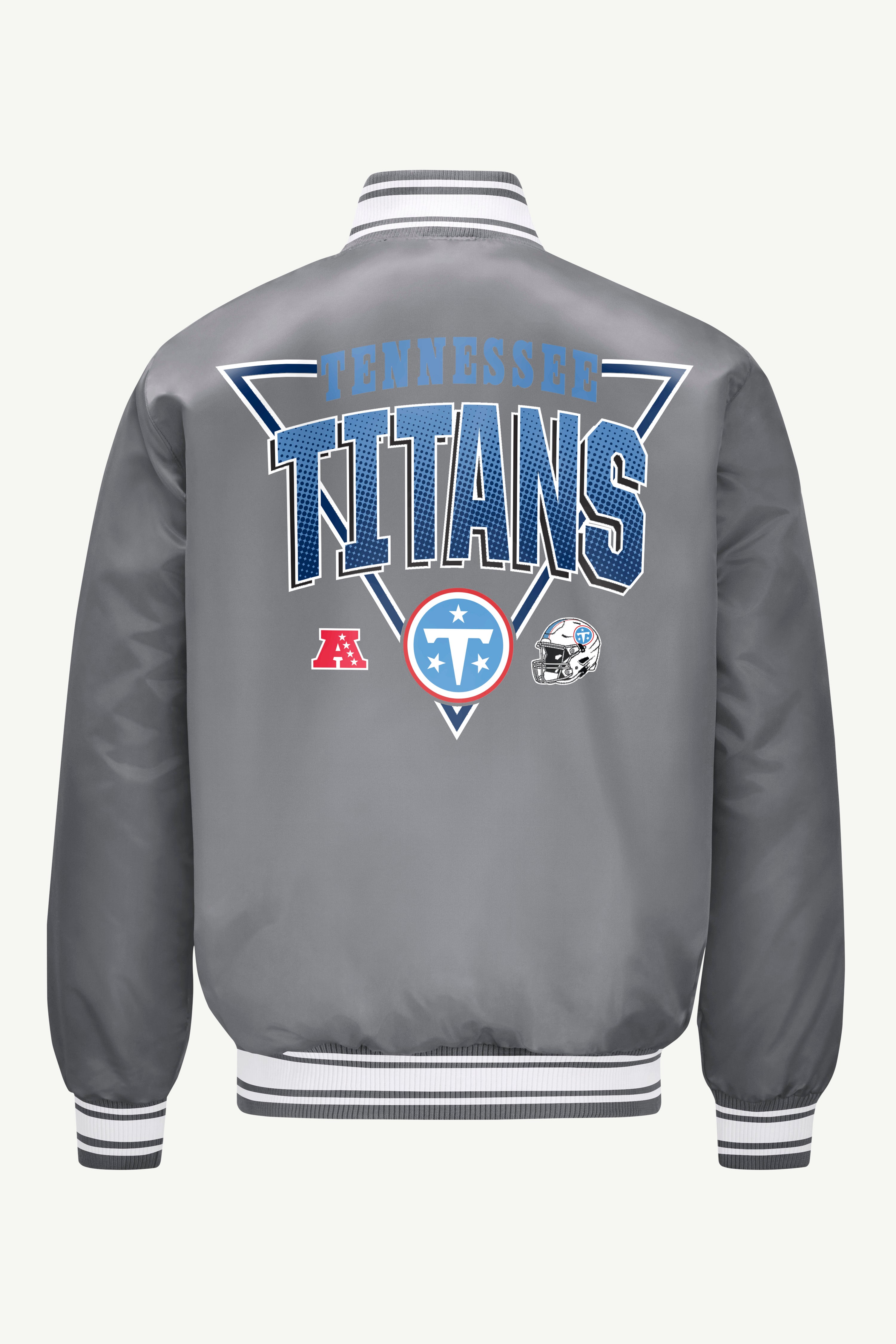MENS TENNESSEE TITANS SATIN VARSITY JACKET View 2 | Tennessee Titans