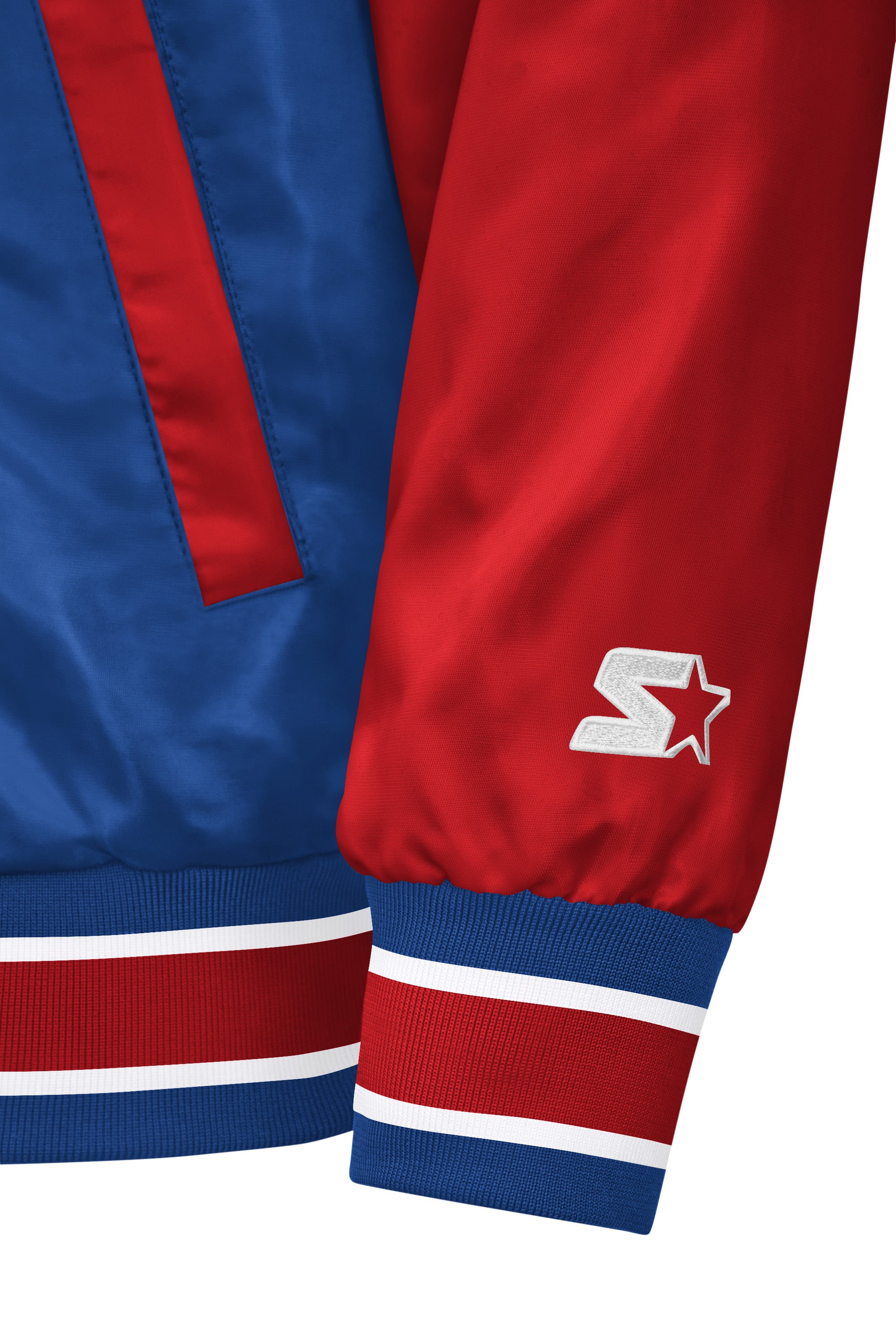 MENS NEW YORK GIANTS SATIN VARSITY JACKET View 3 | STARTER CLASSICS