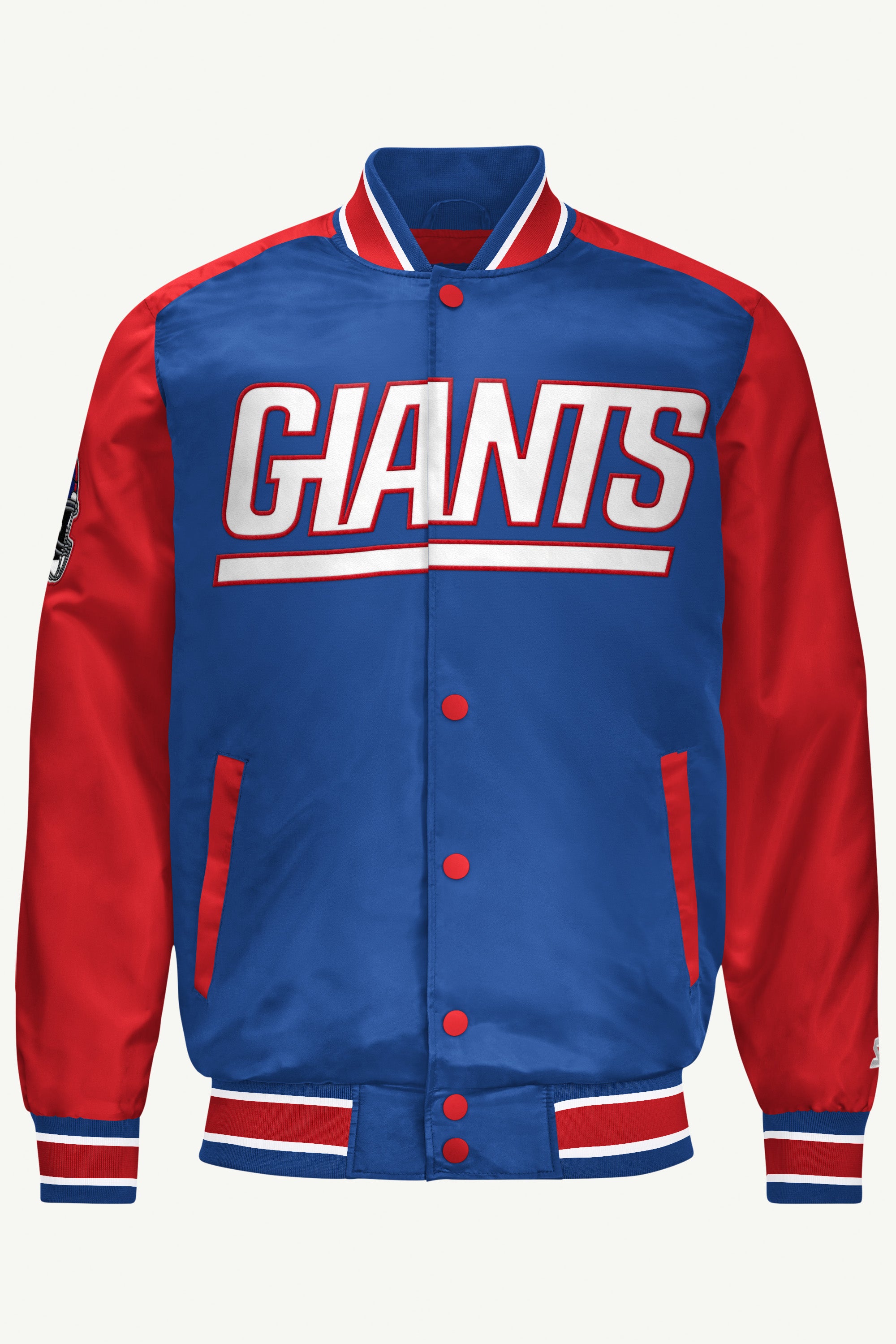 MENS NEW YORK GIANTS SATIN VARSITY JACKET View 1 | STARTER CLASSICS MENS NEW YORK GIANTS SATIN VARSITY JACKET View 1 | STARTER CLASSICS