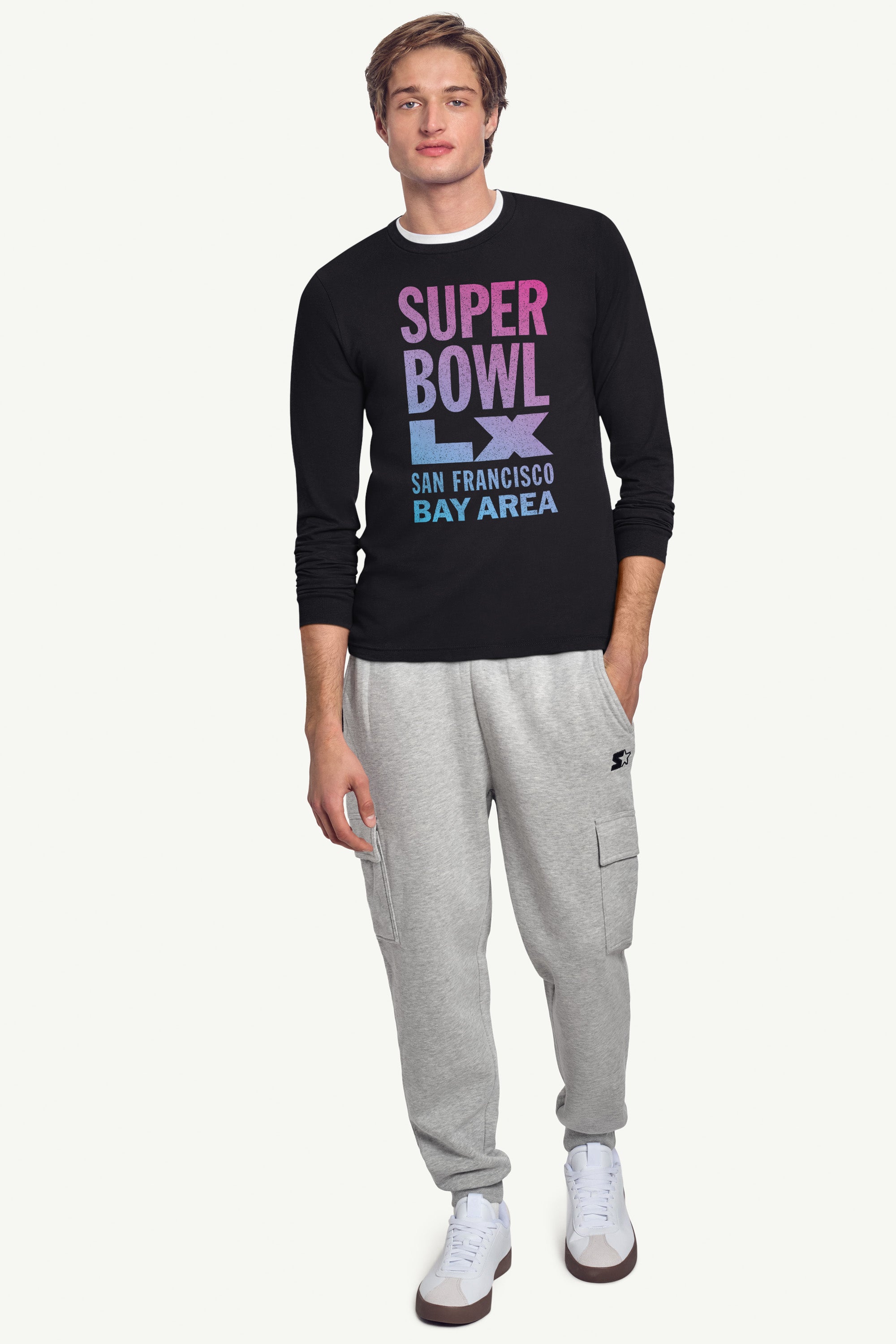 MENS SUPER BOWL LX LETTERPRESS LONG SLEEVE View 2 | NFL SUPER BOWL LX