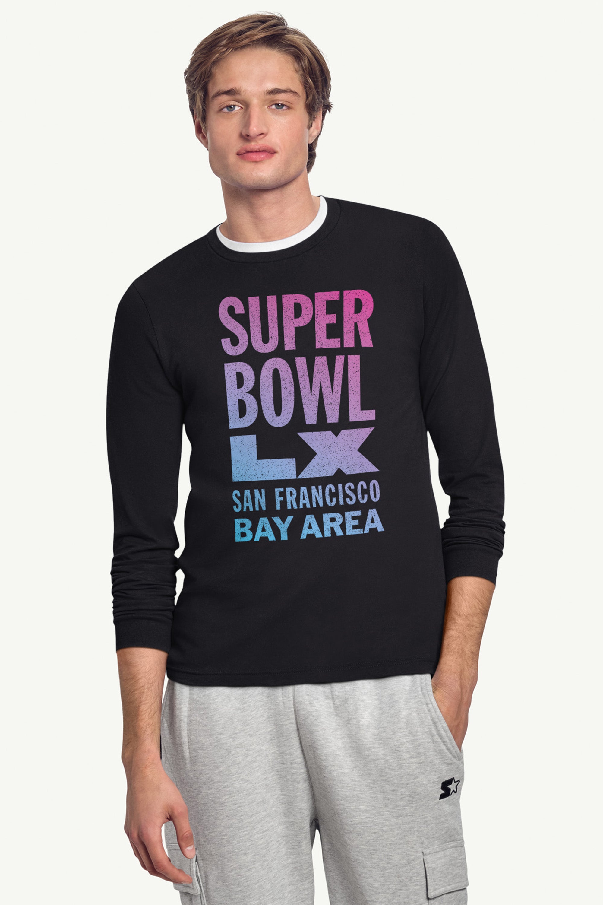 MENS SUPER BOWL LX LETTERPRESS LONG SLEEVE View 1 | NFL SUPER BOWL LX