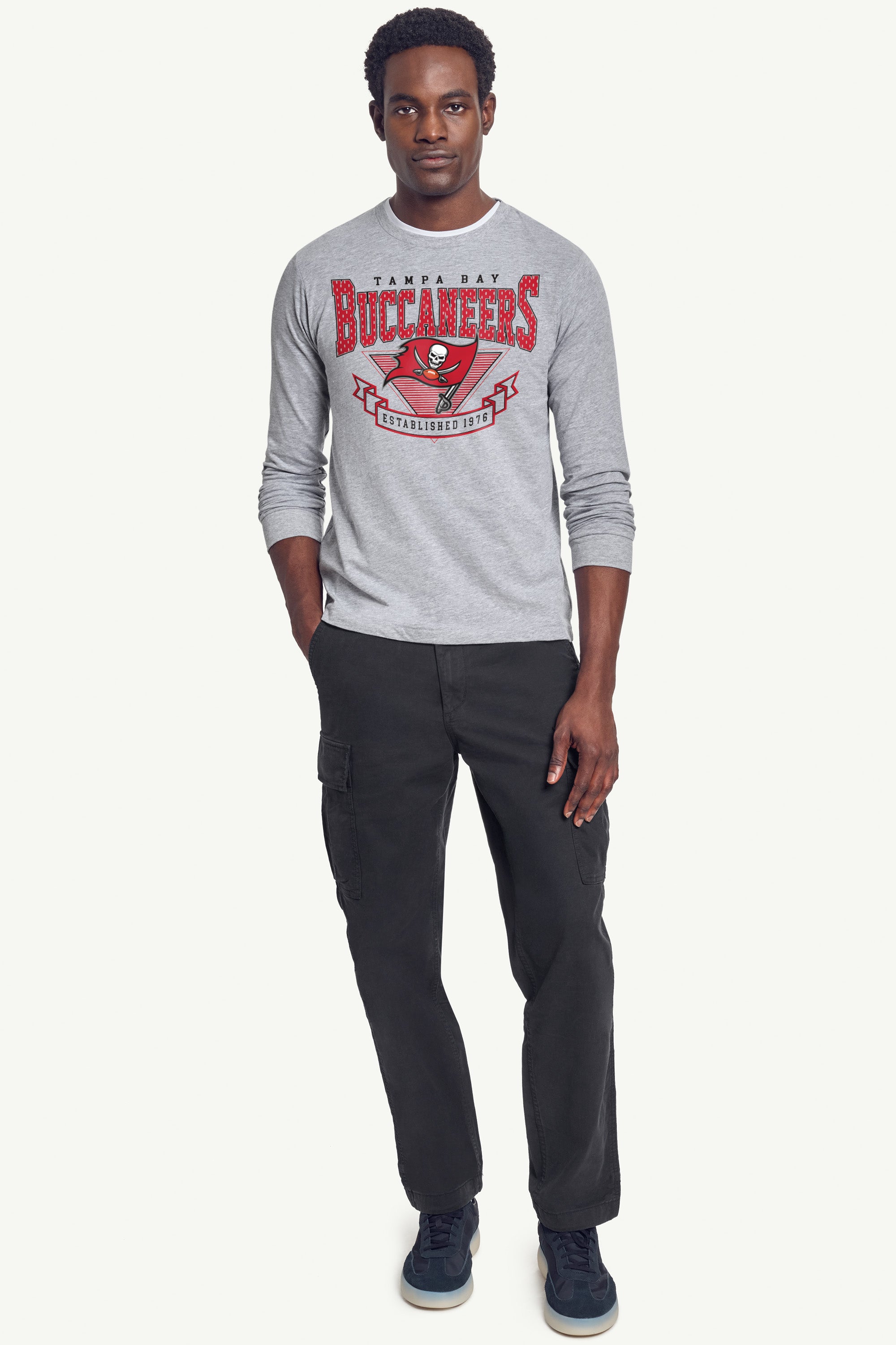 MENS TAMPA BAY BUCCANEERS 80's INSPIRED LONG SLEEVE T SHIRT View 2 | Tampa Bay Buccaneers