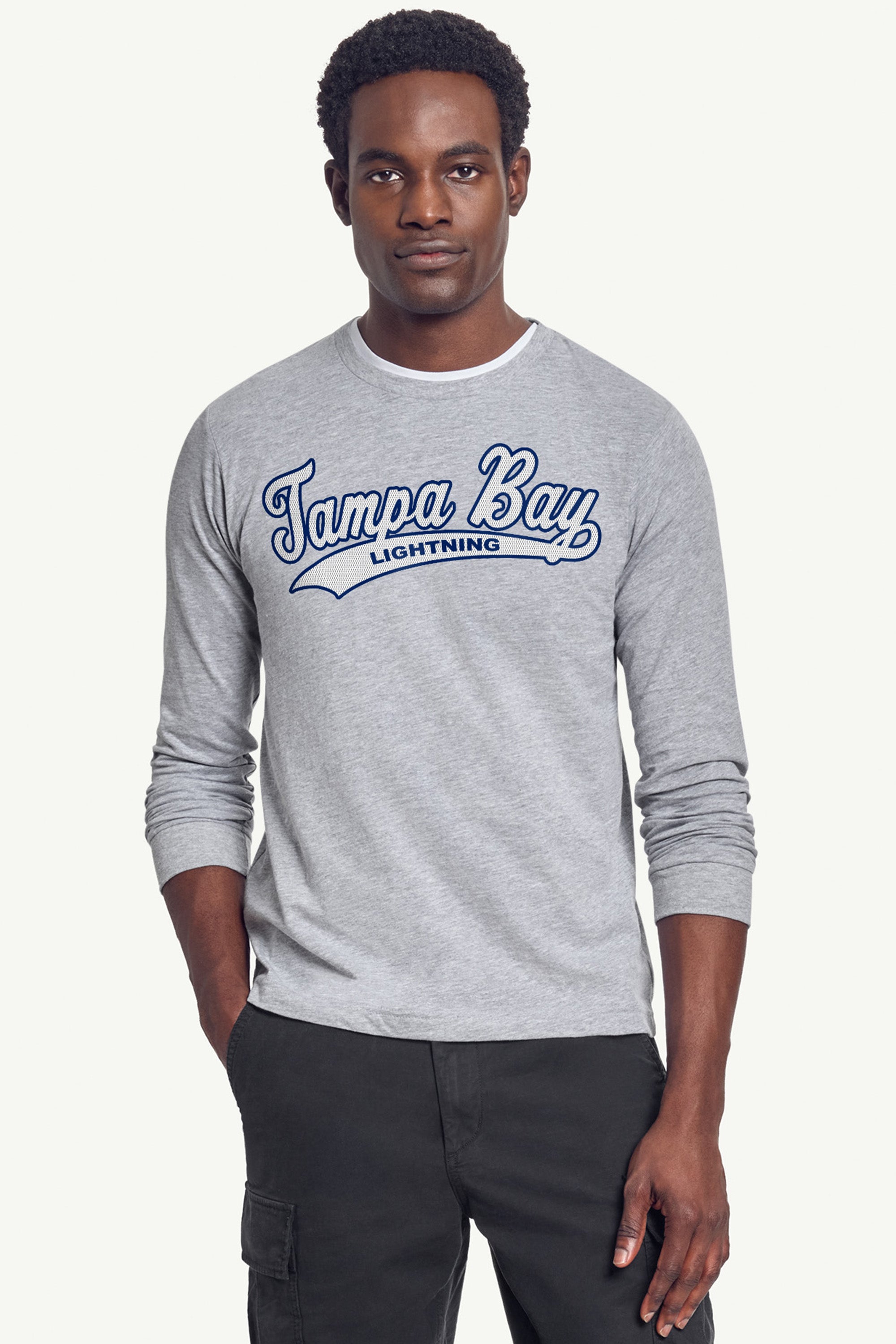 MENS TAMPA BAY LIGHTNING TAILSWEEP LONG SLEEVE T SHIRT View 2 | Tampa Bay Lightning