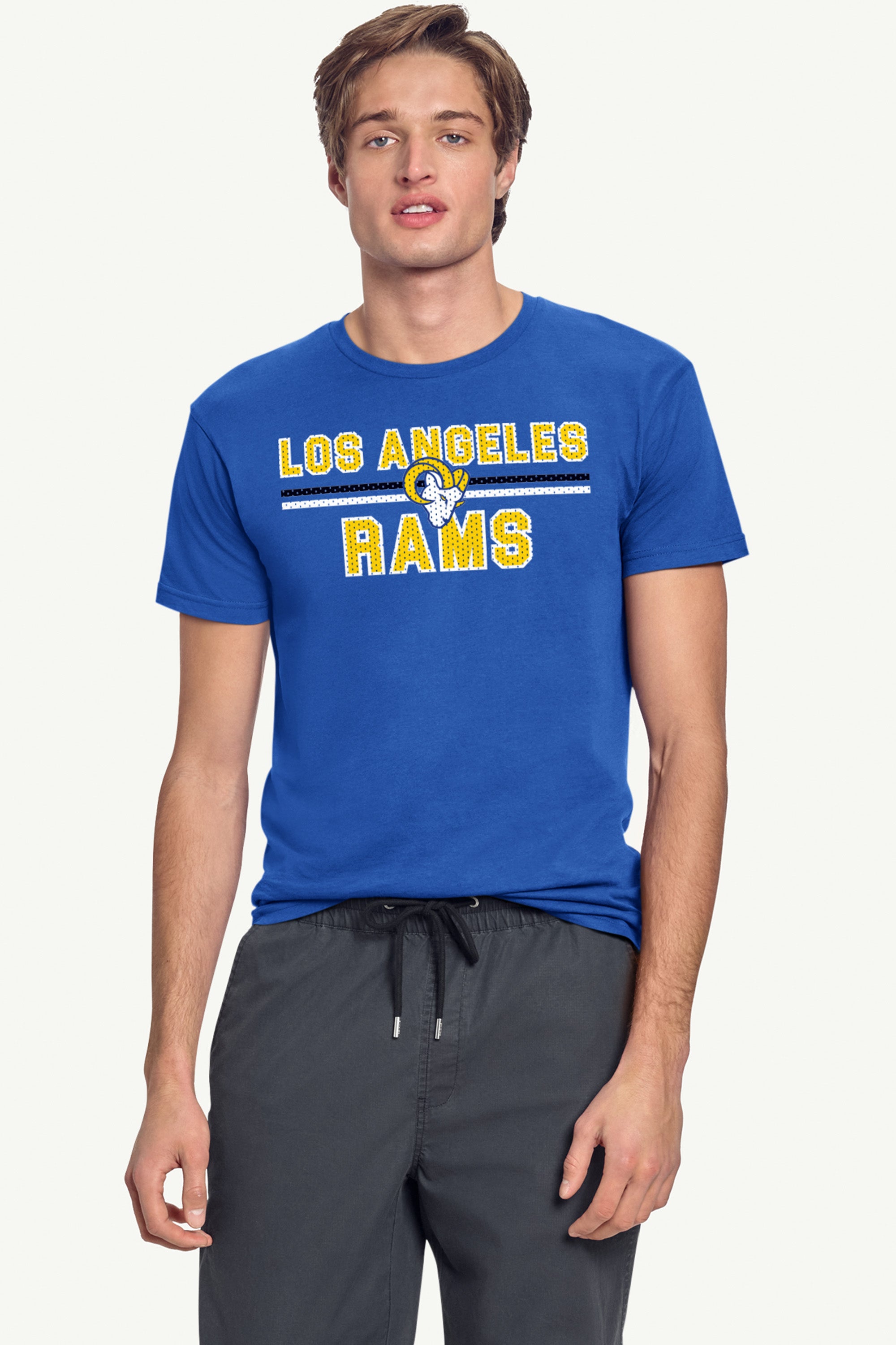 MENS LOS ANGELES RAMS MESH LOOK T SHIRT View 3 | NFL