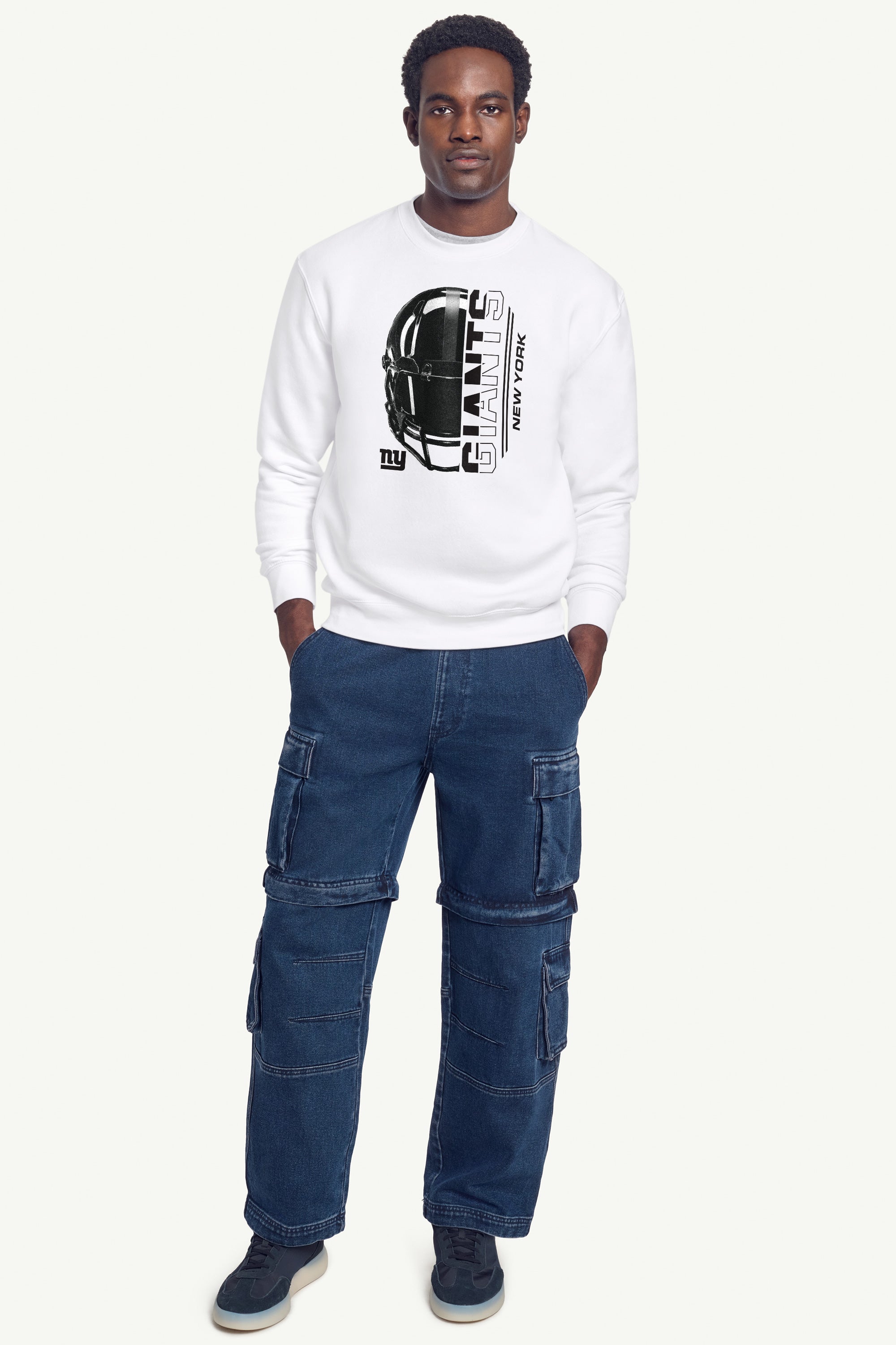 MENS NEW YORK GIANTS HALF HELMET SWEATSHIRT View 2 | New York Giants