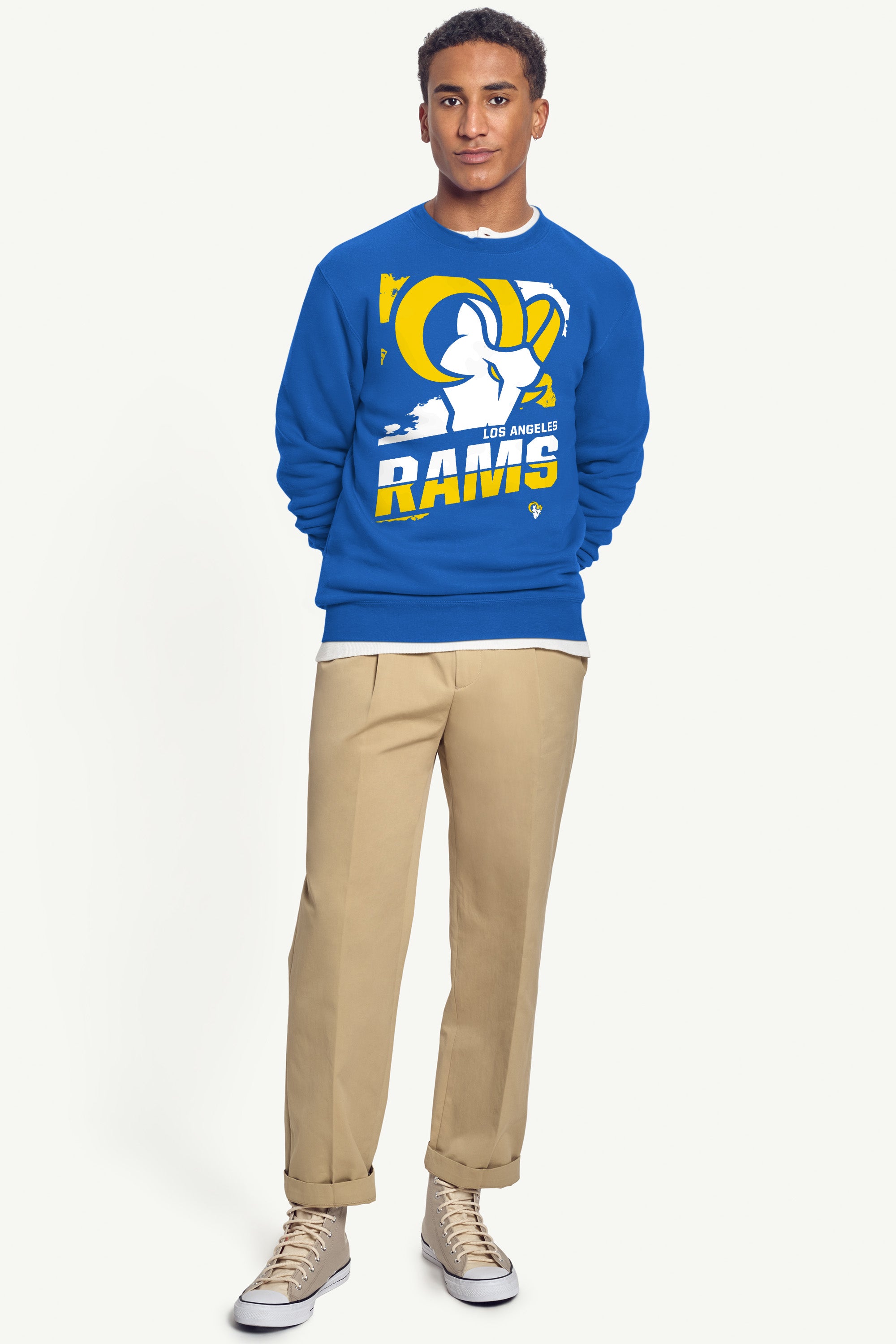 MENS LOS ANGELES RAMS ZOOM SWEATSHIRT View 4 | Men's Sweatshirts
