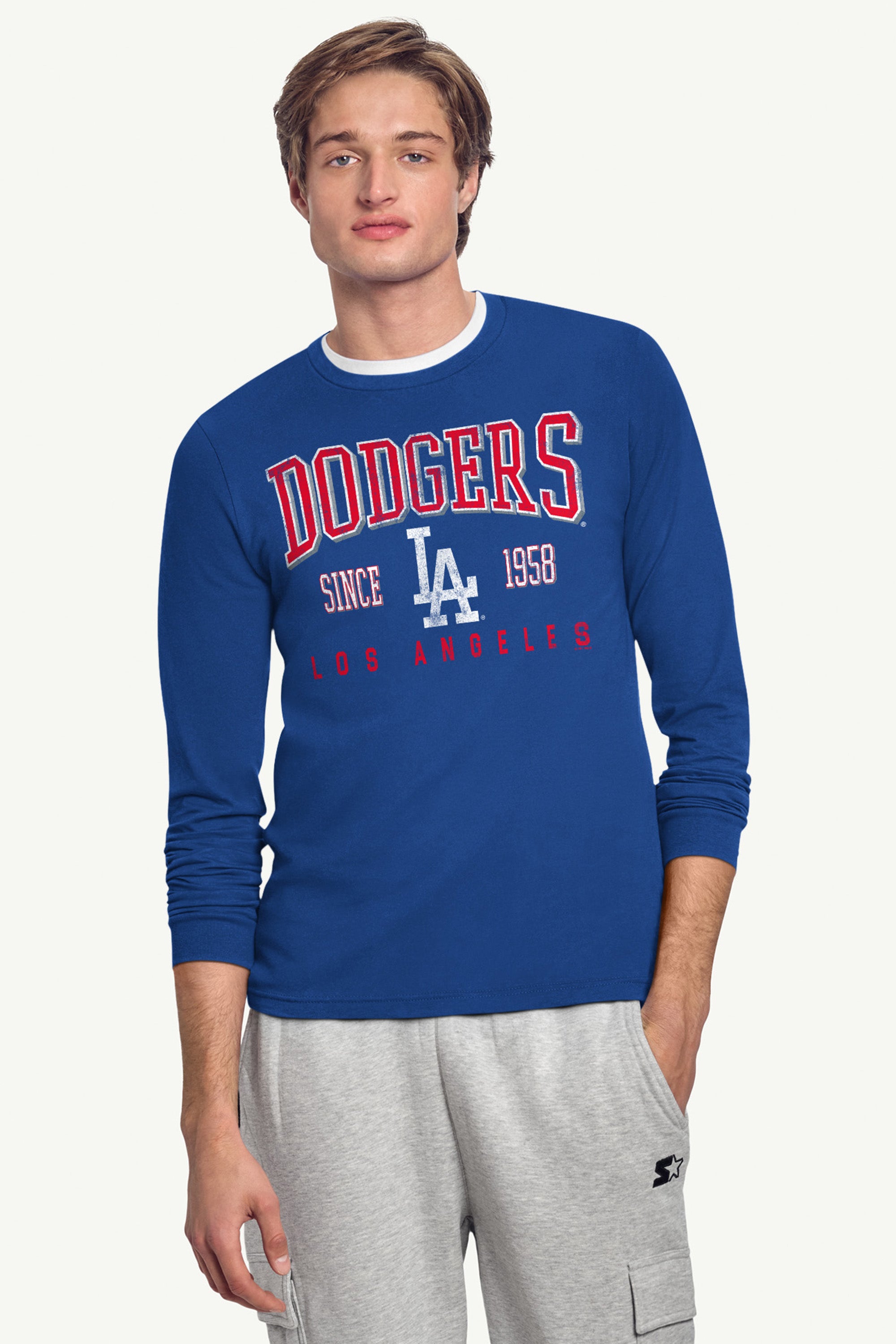 MENS LOS ANGELES DODGERS RETRO LONG SLEEVE T SHIRT View 2 | Los Angeles Dodgers