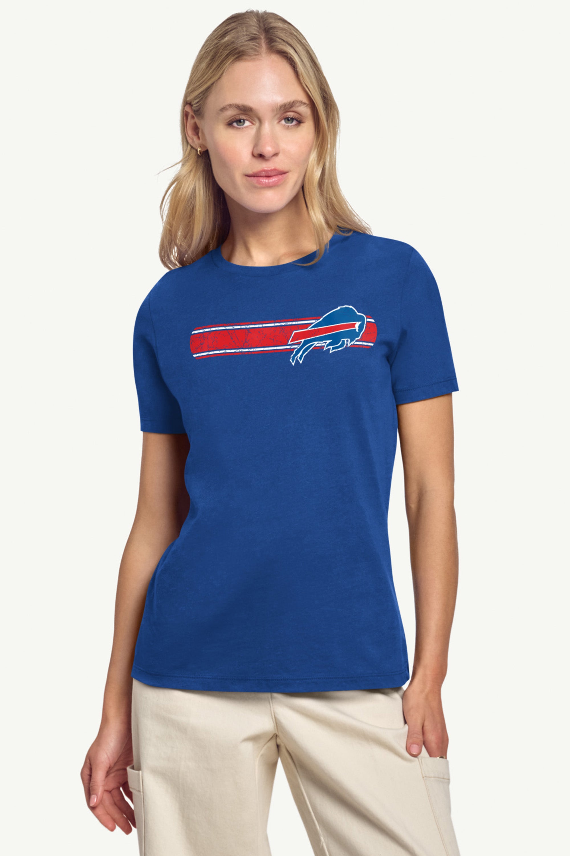 WOMENS BUFFALO BILLS STRIPE T SHIRT View 2 | NFL WOMENS BUFFALO BILLS STRIPE T SHIRT View 2 | NFL