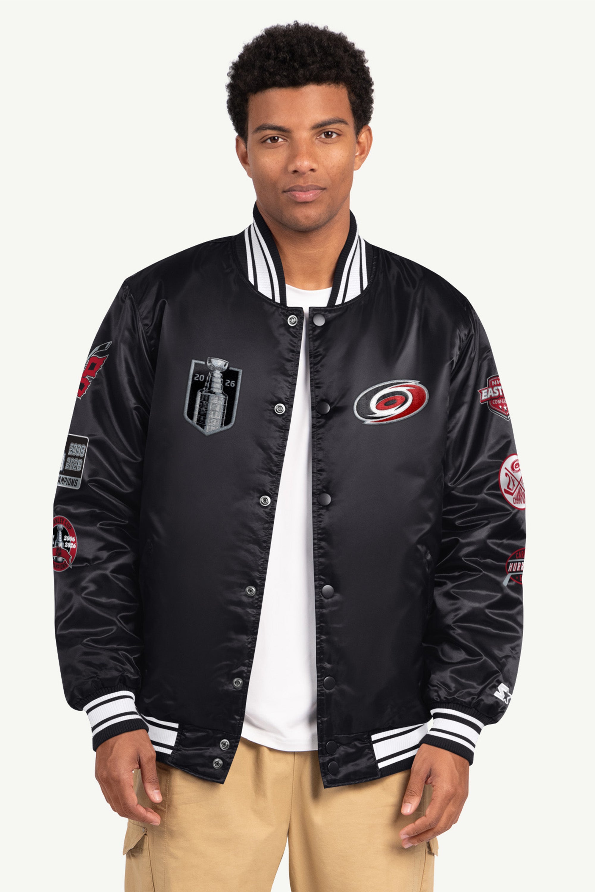 MENS CAROLINA HURRICANES NHL STANLEY CUP CHAMPS JACKET View 2