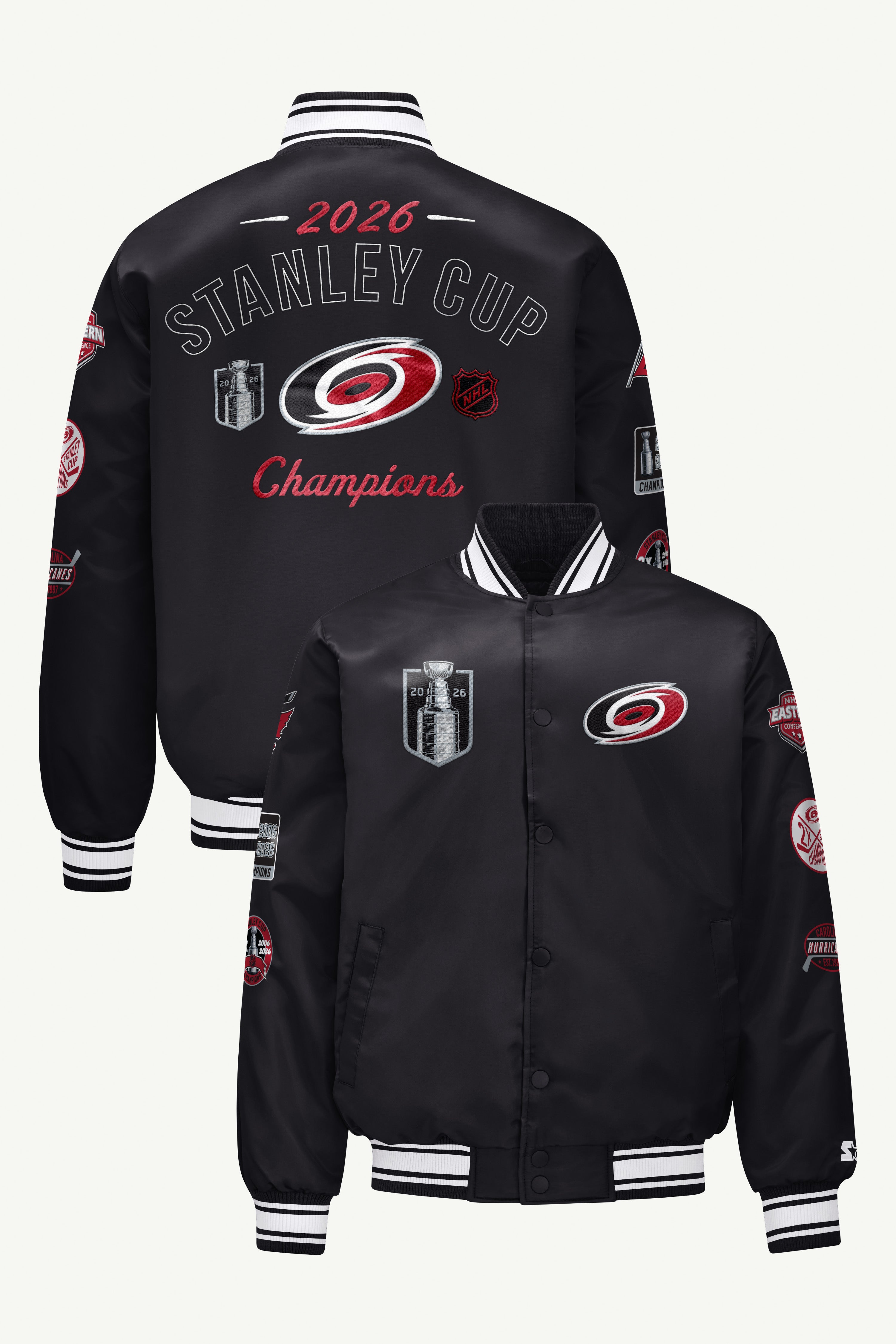 MENS CAROLINA HURRICANES NHL STANLEY CUP CHAMPS JACKET View 1