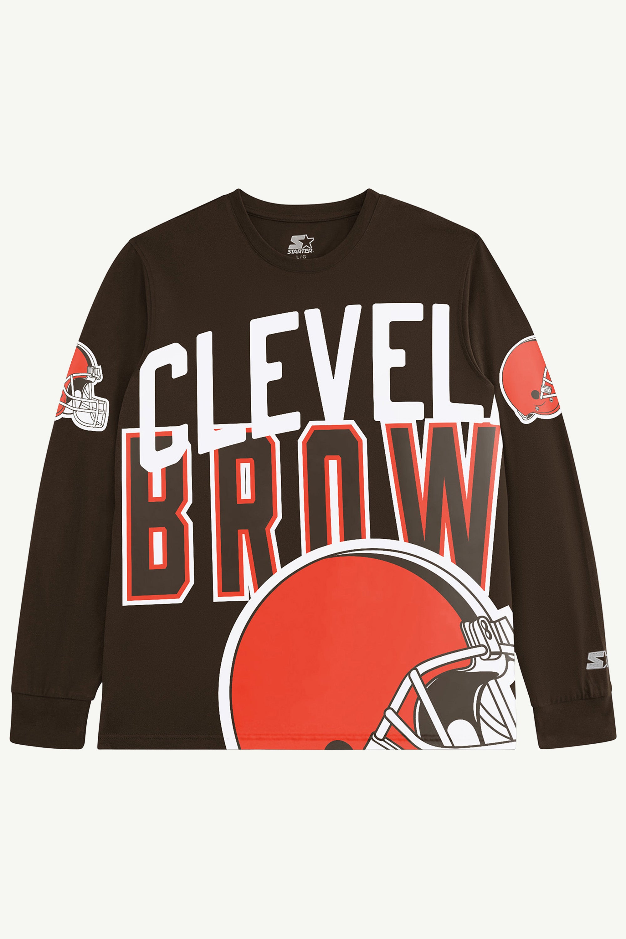 CLEVELAND BROWNS CLUTCH HIT LONG SLEEVE GRAPHIC TEE View 1 | Cleveland Browns
