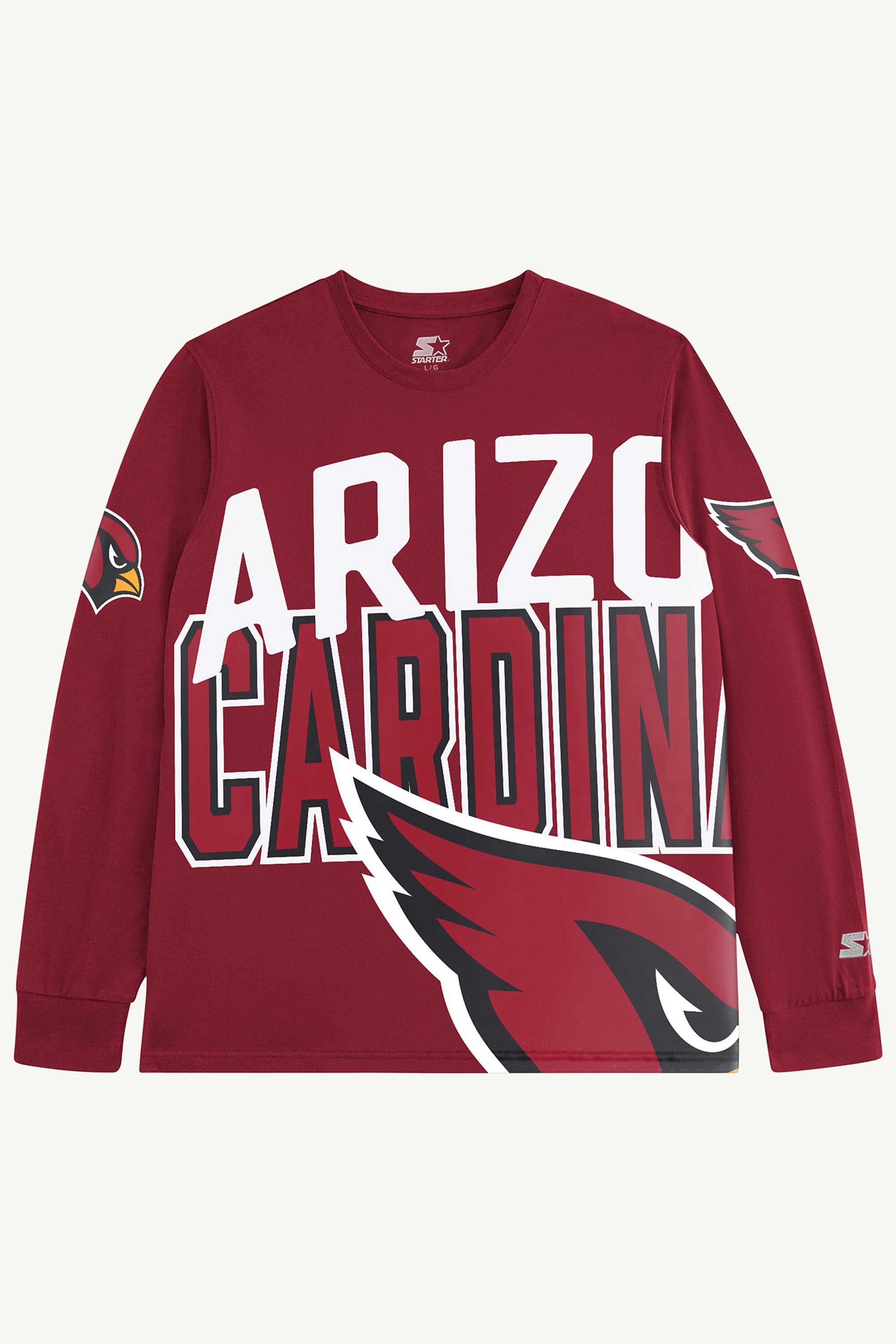 MENS ARIZONA CARDINALS CLUTCH HIT LONG SLEEVE GRAPHIC TEE View 1