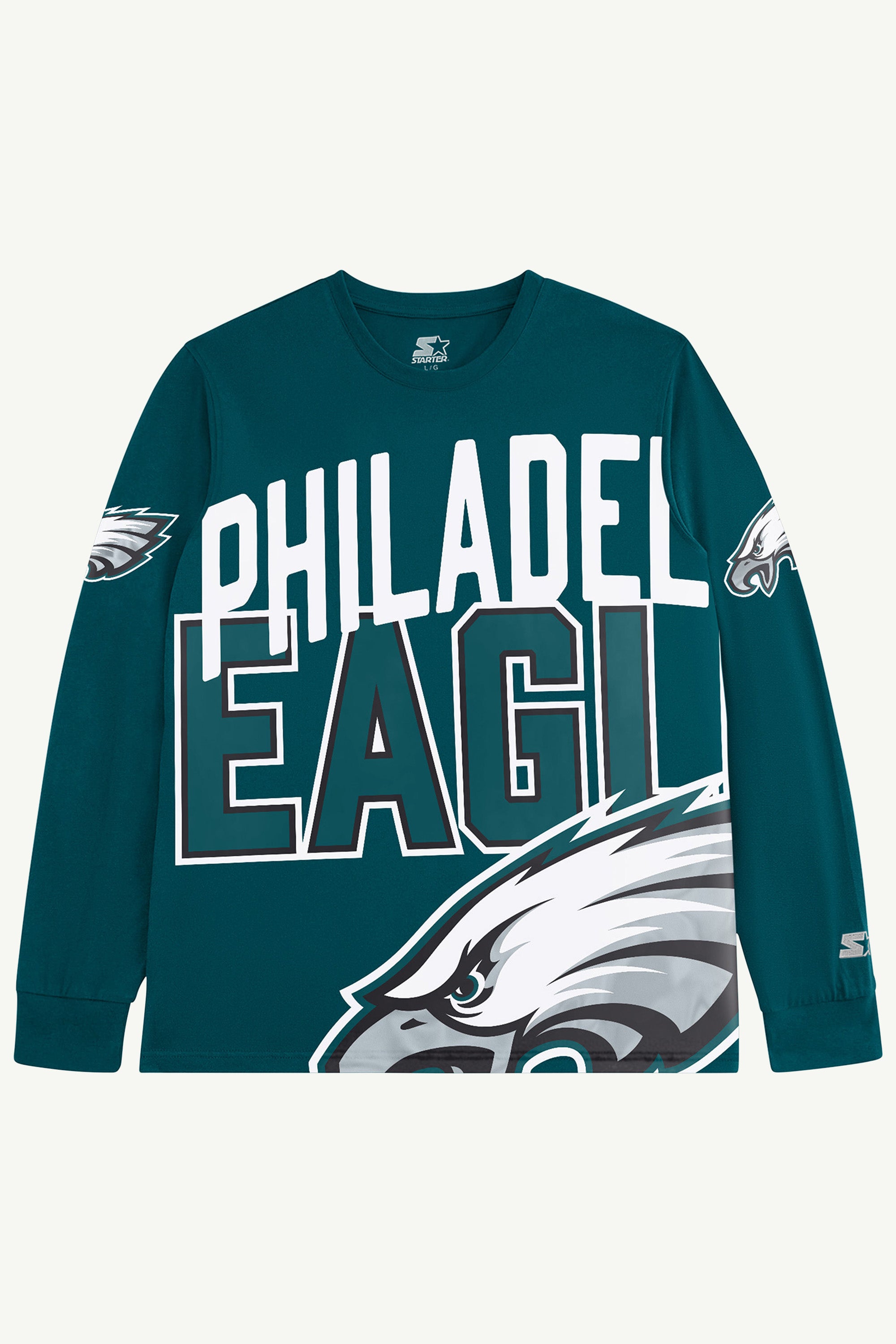 MENS PHILADELPHIA EAGLES CLUTCH HIT LONG SLEEVE GRAPHIC TEE View 1 | Philadelphia Eagles