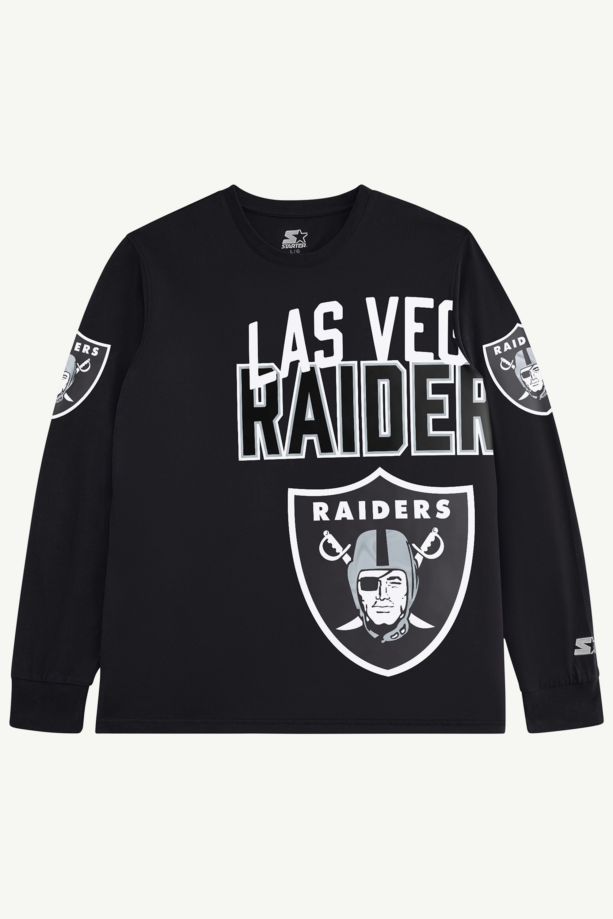 MENS LAS VEGAS RAIDERS CLUTCH HIT LONG SLEEVE GRAPHIC TEE View 1 | Las Vegas Raiders