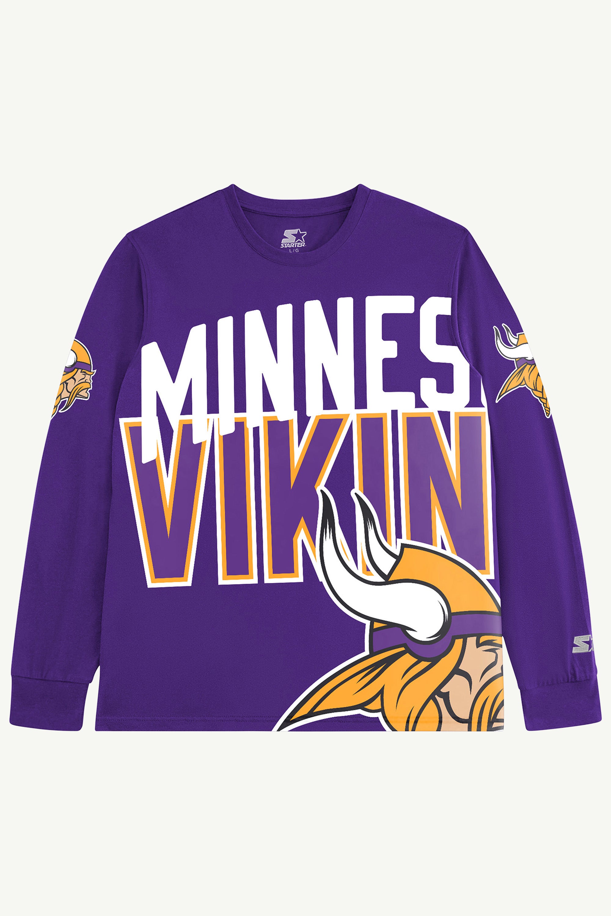 MINNESOTA VIKINGS CLUTCH HIT LONG SLEEVE GRAPHIC TEE View 1