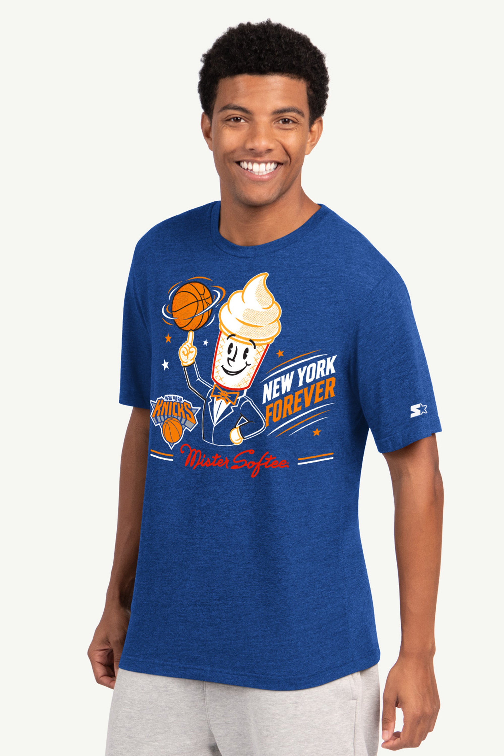 MENS NEW YORK KNICKS X MISTER SOFTEE T SHIRT View 1