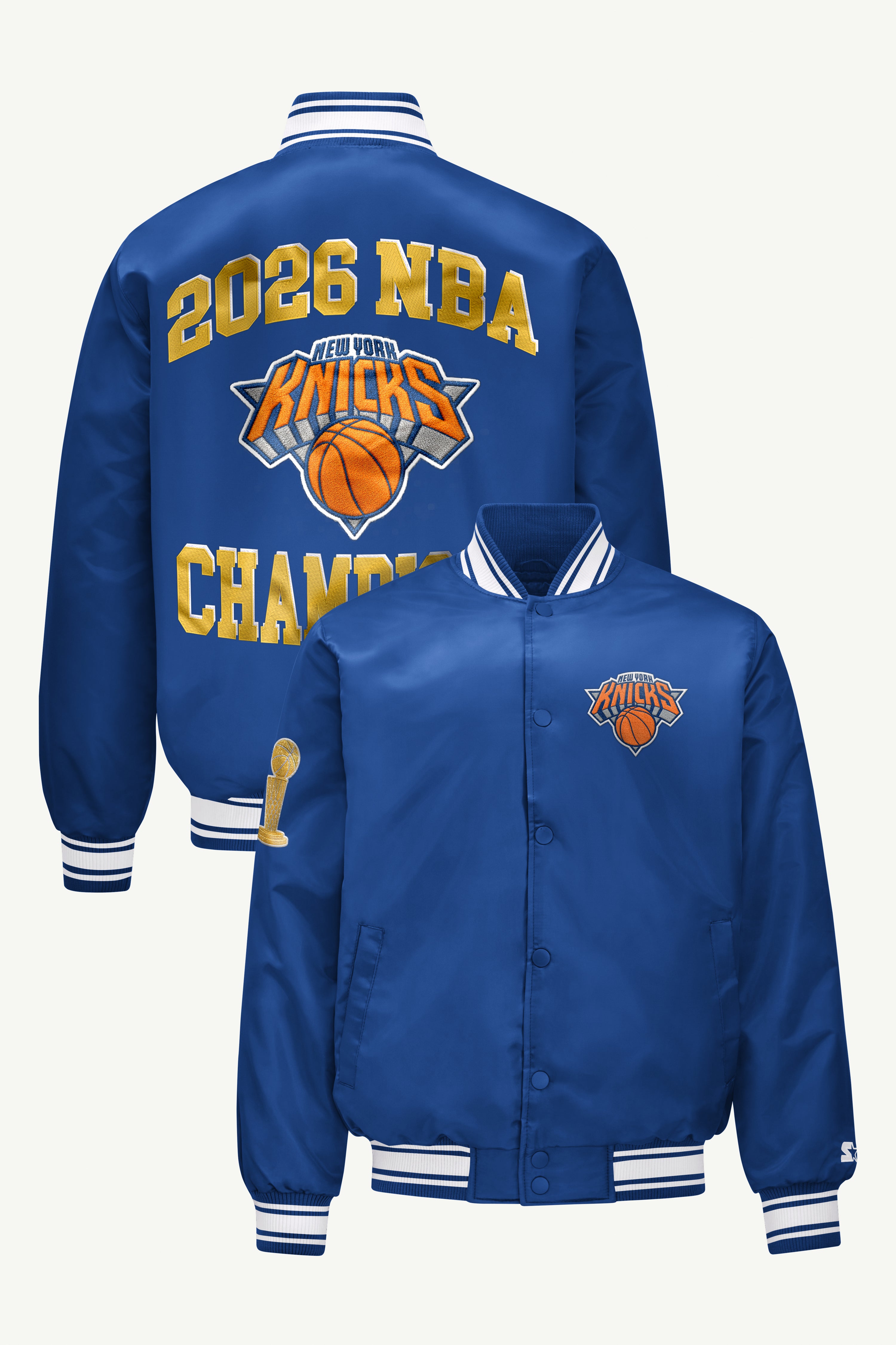 MENS NEW YORK KNICKS NBA CHAMPIONS EMBROIDERED JACKET View 1