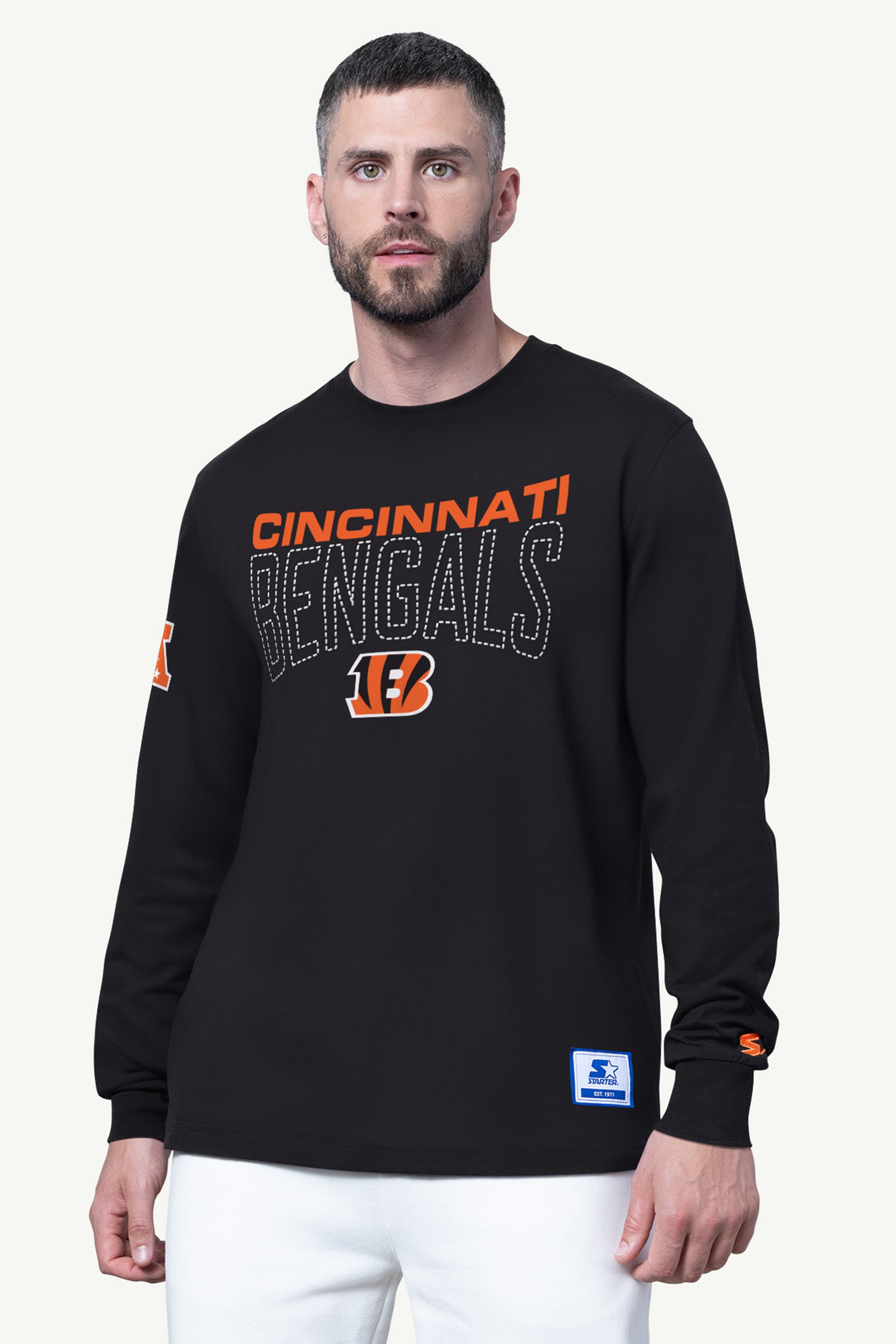 MENS CINCINNATI BENGALS LONG SLEEVE T SHIRT View 1 | Men's Tops