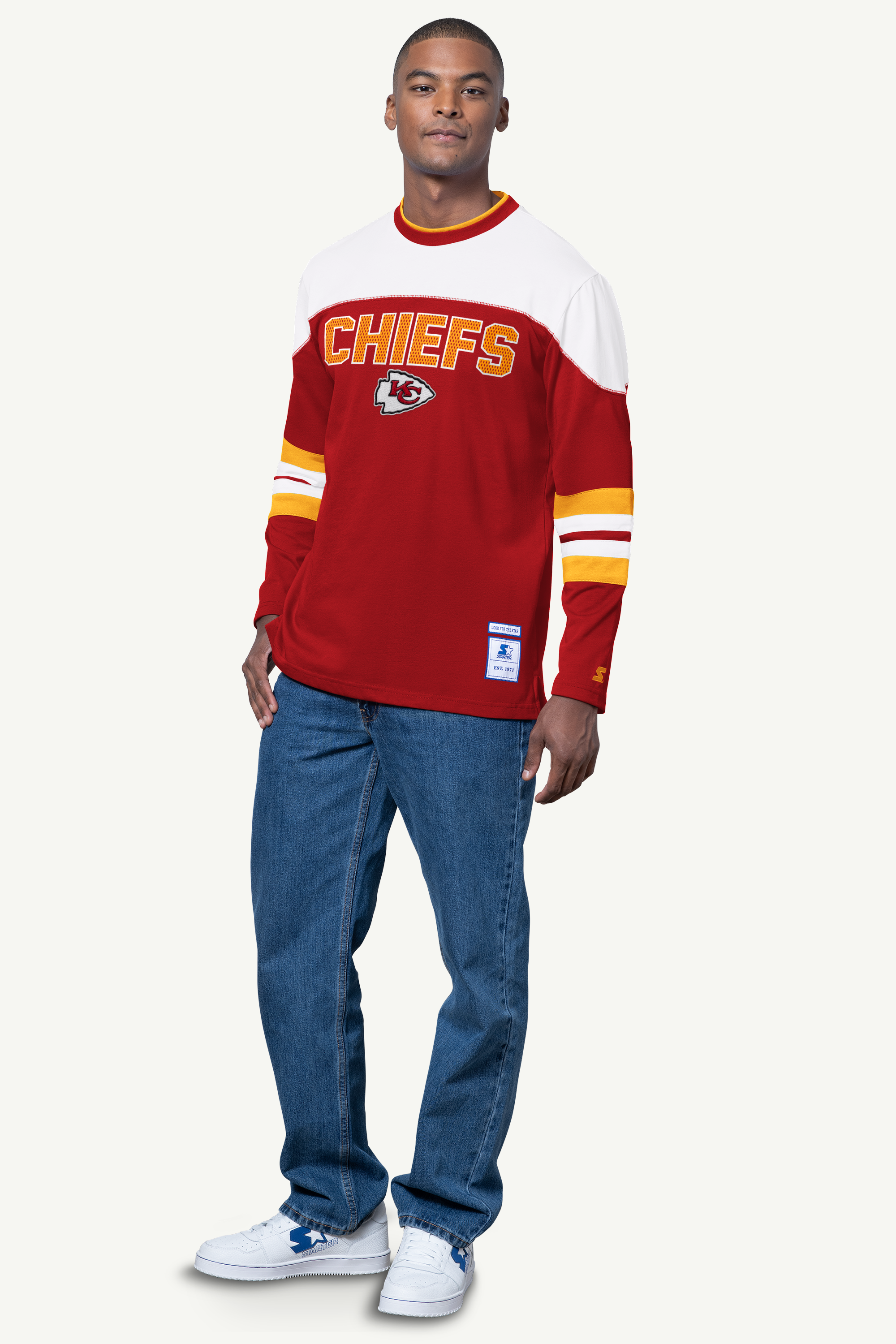 MENS KANSAS CITY CHIEFS LONG SLEEVE PULLOVER View 3 | Men's Tops