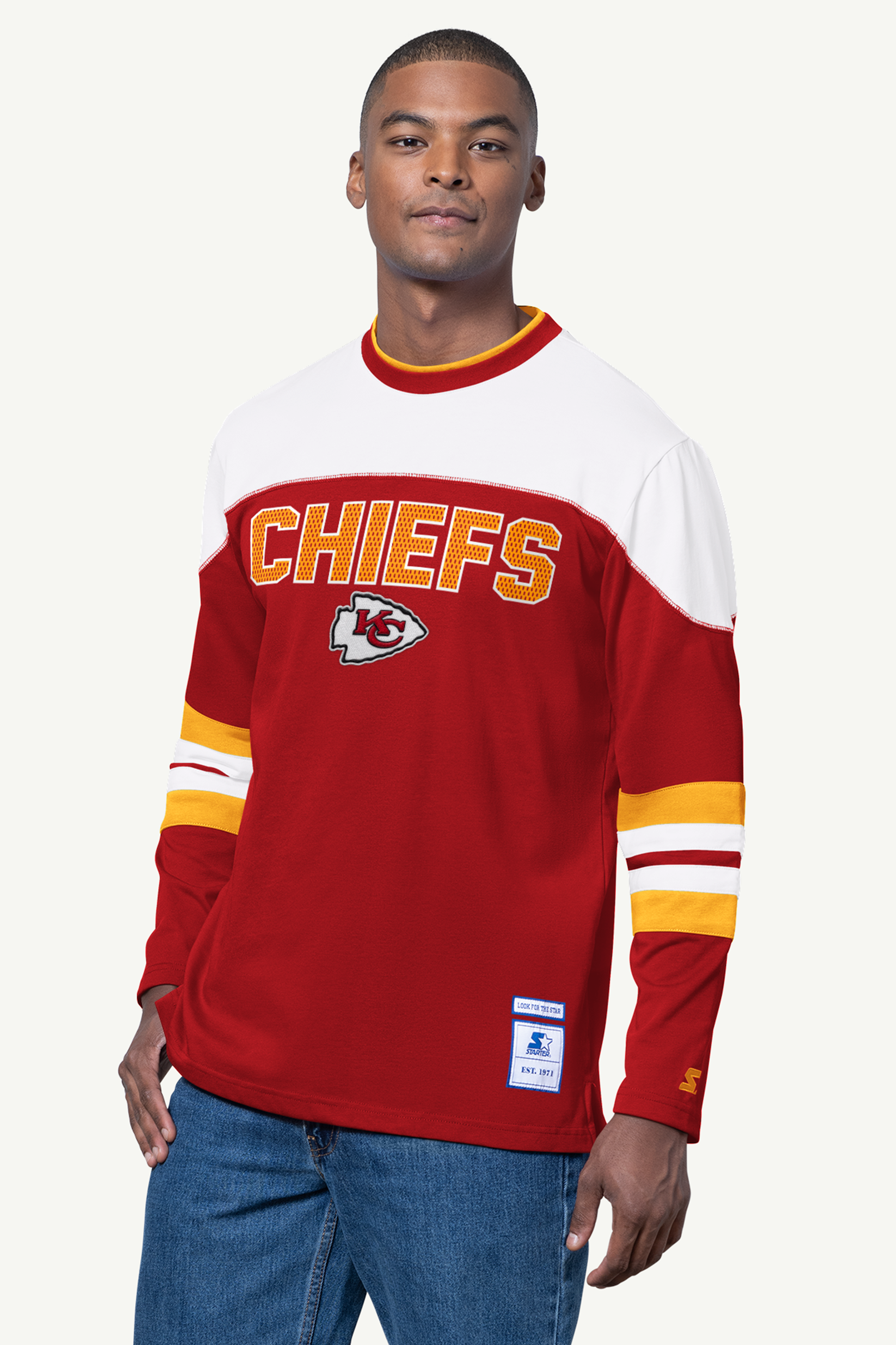MENS KANSAS CITY CHIEFS LONG SLEEVE PULLOVER View 1 | Kansas City Chiefs