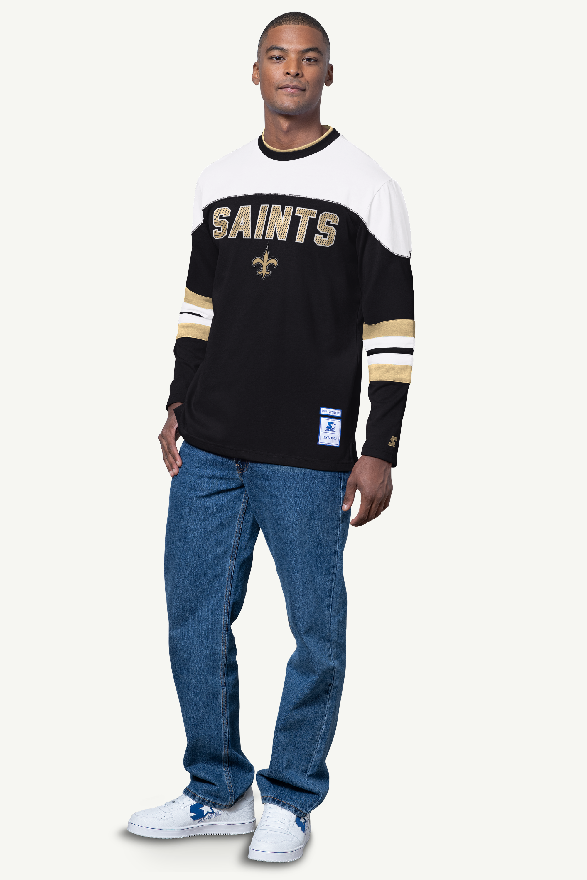 MENS NEW ORLEANS SAINTS LONG SLEEVE PULLOVER View 3 | NFL