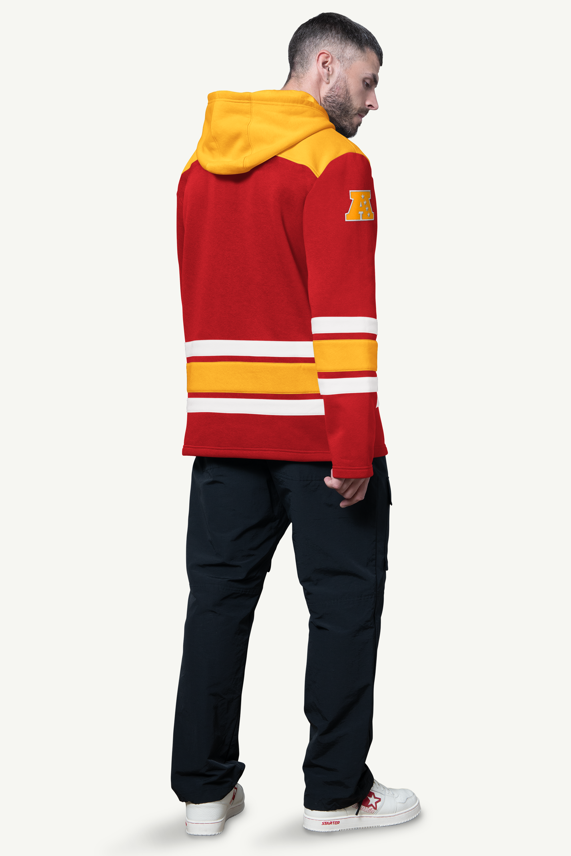 MENS KANSAS CITY CHIEFS SLAP SHOT HOODED HOCKEY PULLOVER View 2 | Kansas City Chiefs