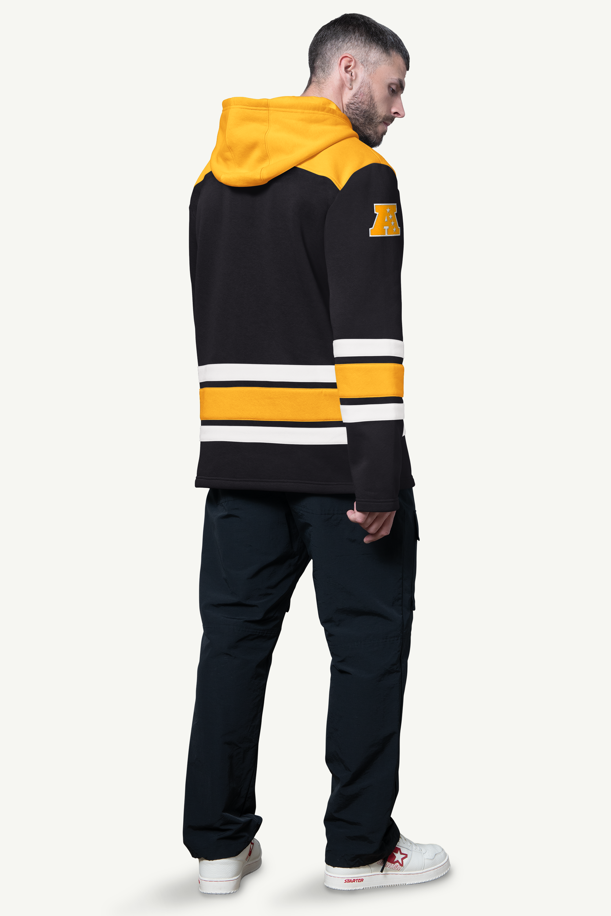MENS PITTSBURGH STEELERS SLAP SHOT HOODED HOCKEY PULLOVER View 2 | Pittsburgh Steelers