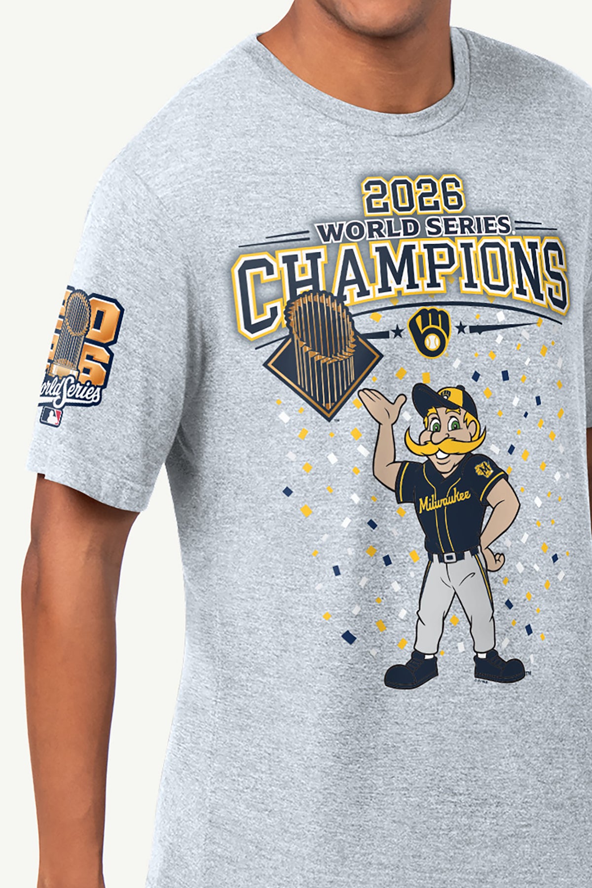 MENS MILWAUKEE BREWERS WS 2026 CHAMPIONS T SHIRT View 3