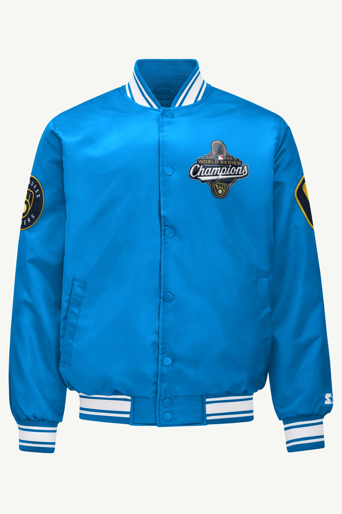 MENS MILWAUKEE BREWERS EMBROIDERED WS 2026 CHAMPIONS JACKET View 1 | STARTER JACKETS
