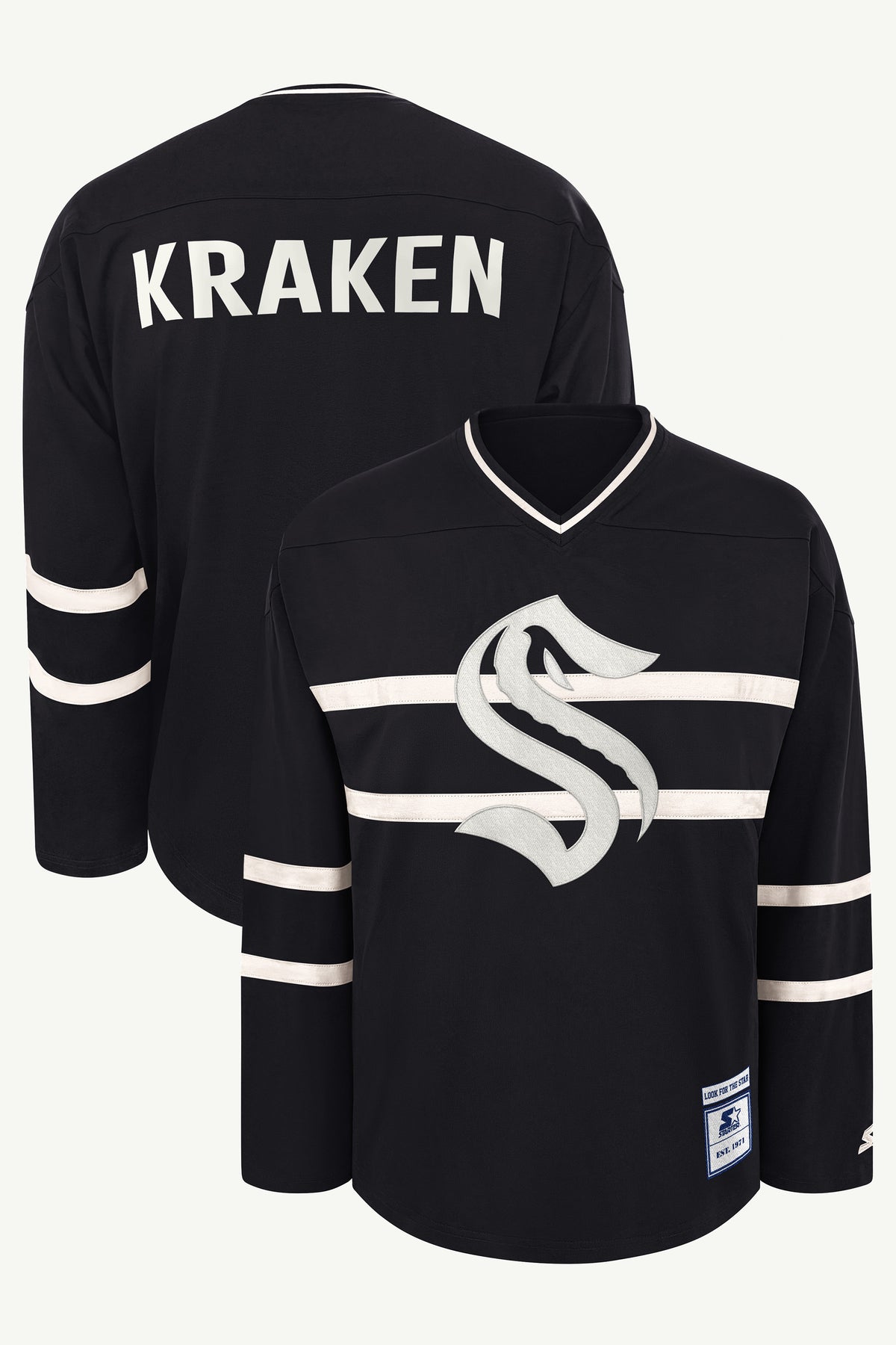 MENS SEATTLE KRAKEN LINE UP LONG SLEEVE View 1