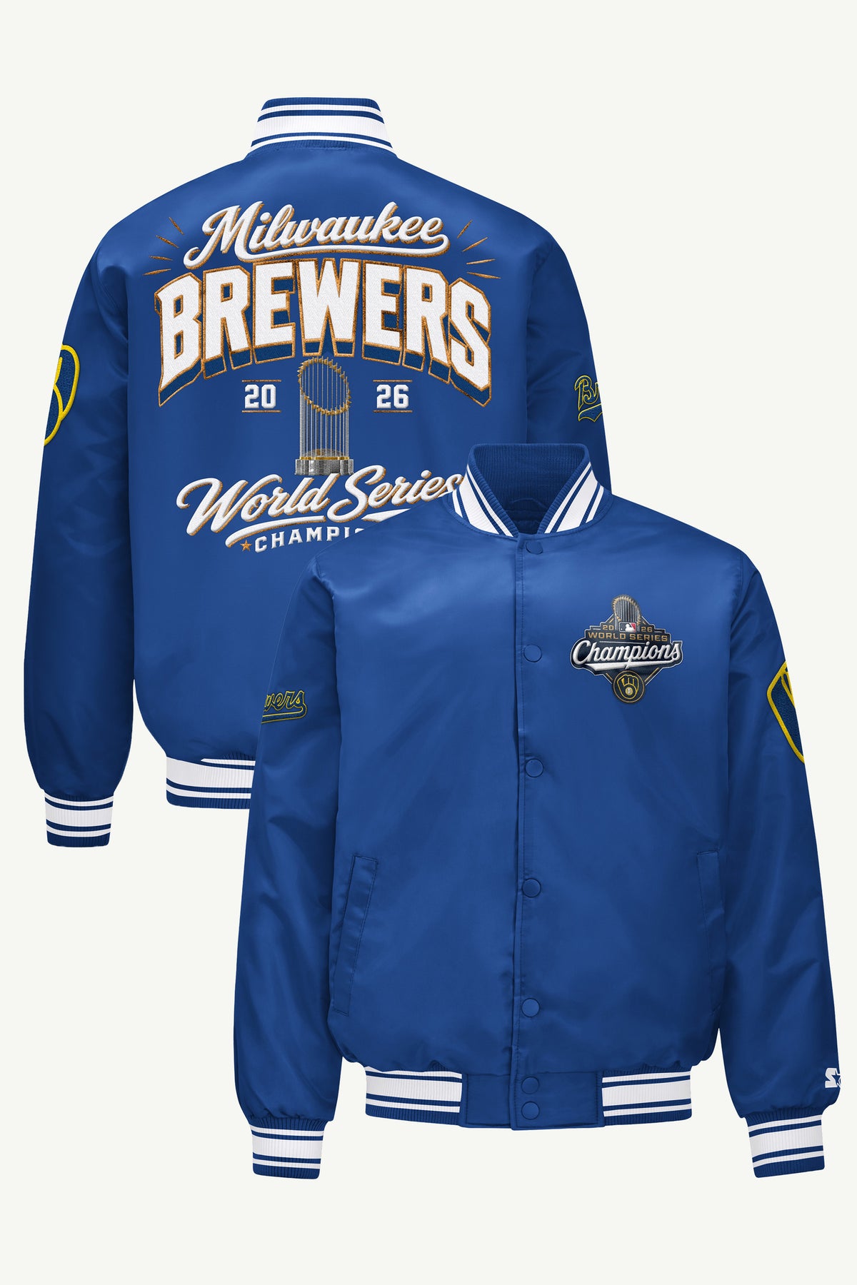 MENS MILWAUKEE BREWERS EMBROIDERED WS 2026 CHAMPIONS JACKET View 1