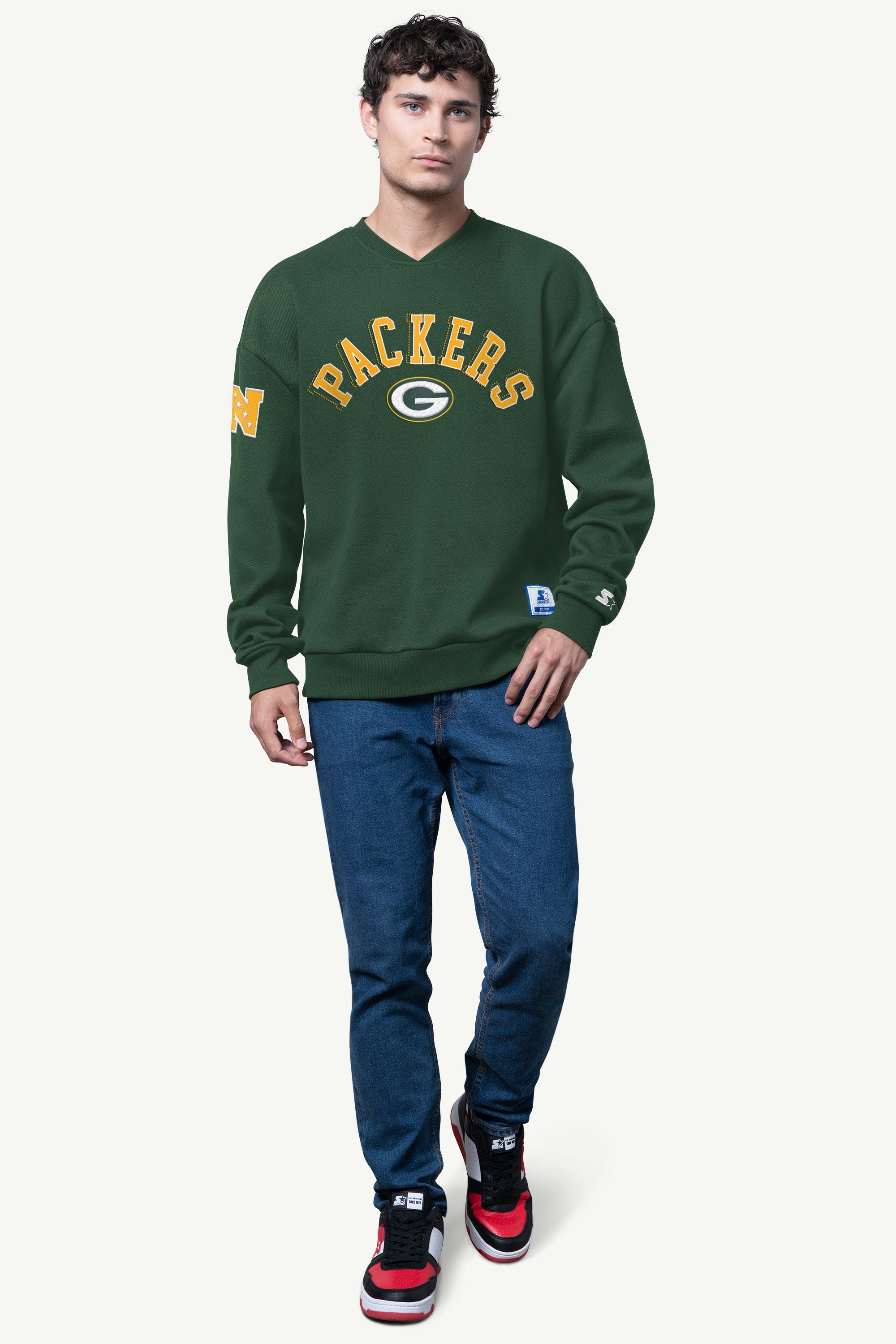 MENS GREEN BAY PACKERS PIQUE PULLOVER View 2 | Green Bay Packers